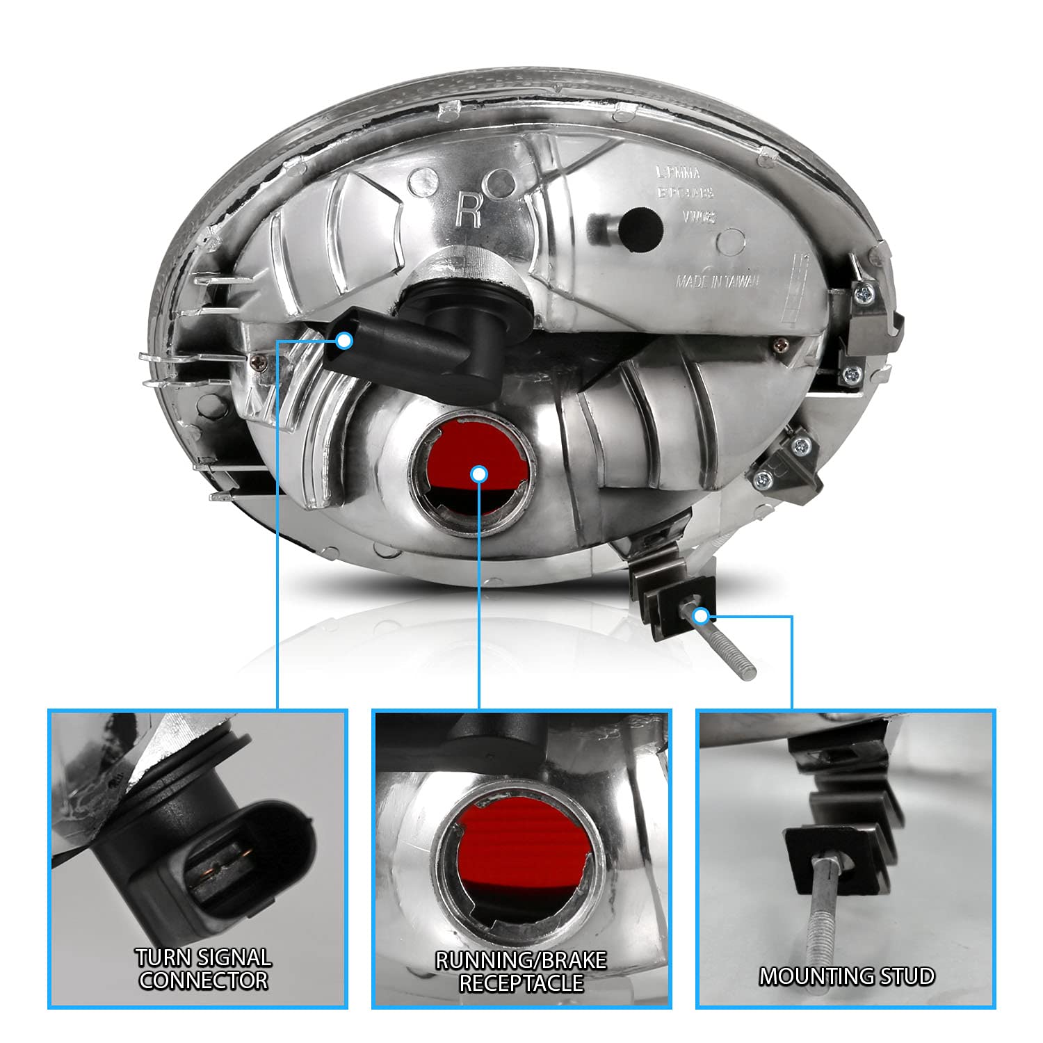 Amerilite Clear Black Altezza Taillights For 1998-2005 Volkswagen Beetle - Passenger And Driver Side