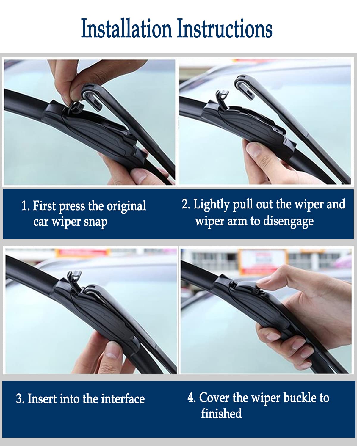 3Pcs Windshield Wiper Blades For Mini Cooper 2006 2007 2008 2009 2010 2011, Original Equipment Automotive Replacement Windshield