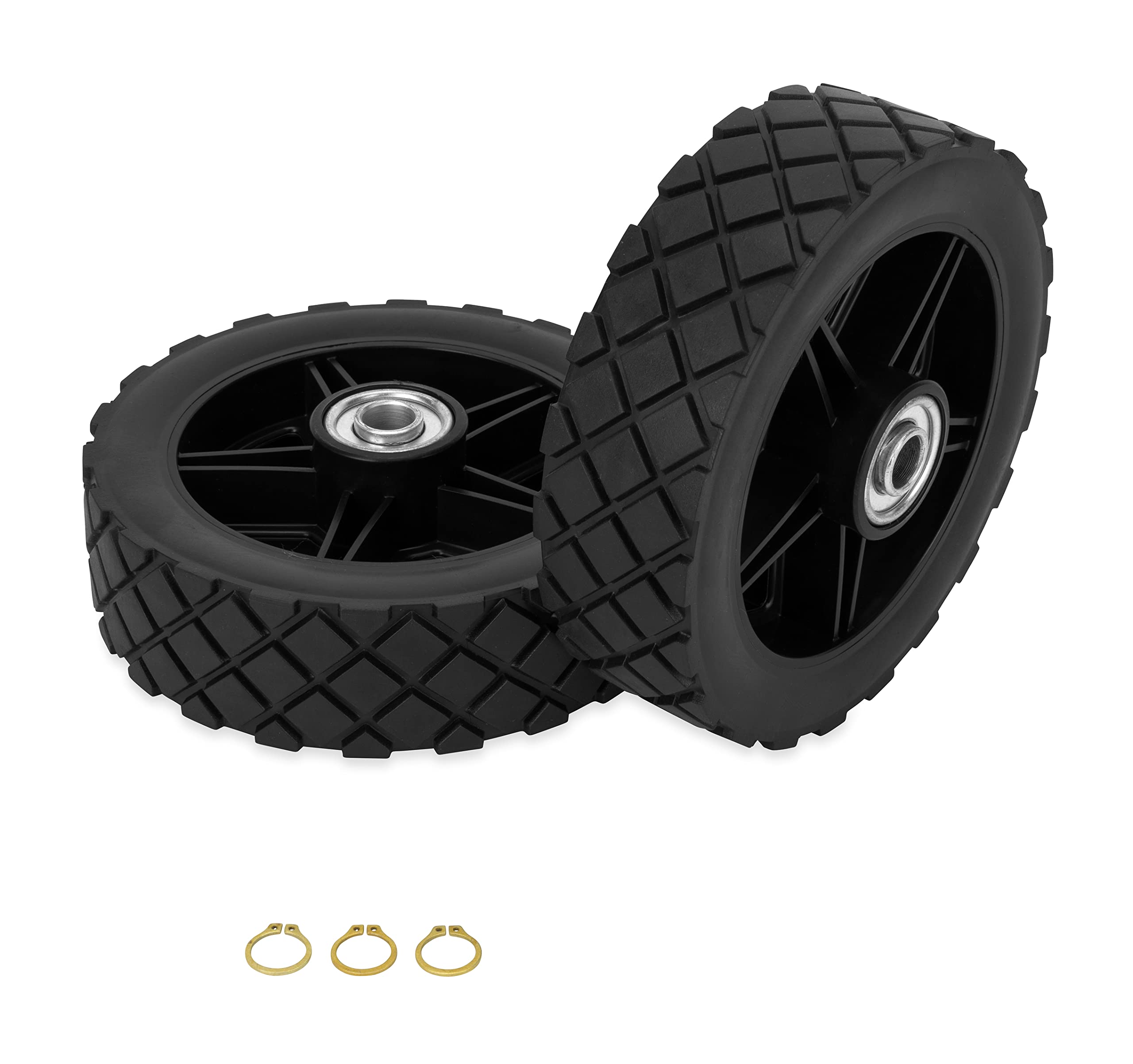 Camco Rhino Rv Tote Tank Front Wheel Repair Kit - Replacement Front Wheels For Rhino Tote Tanks - 6'' In Diameter Wheels - 2-Pac