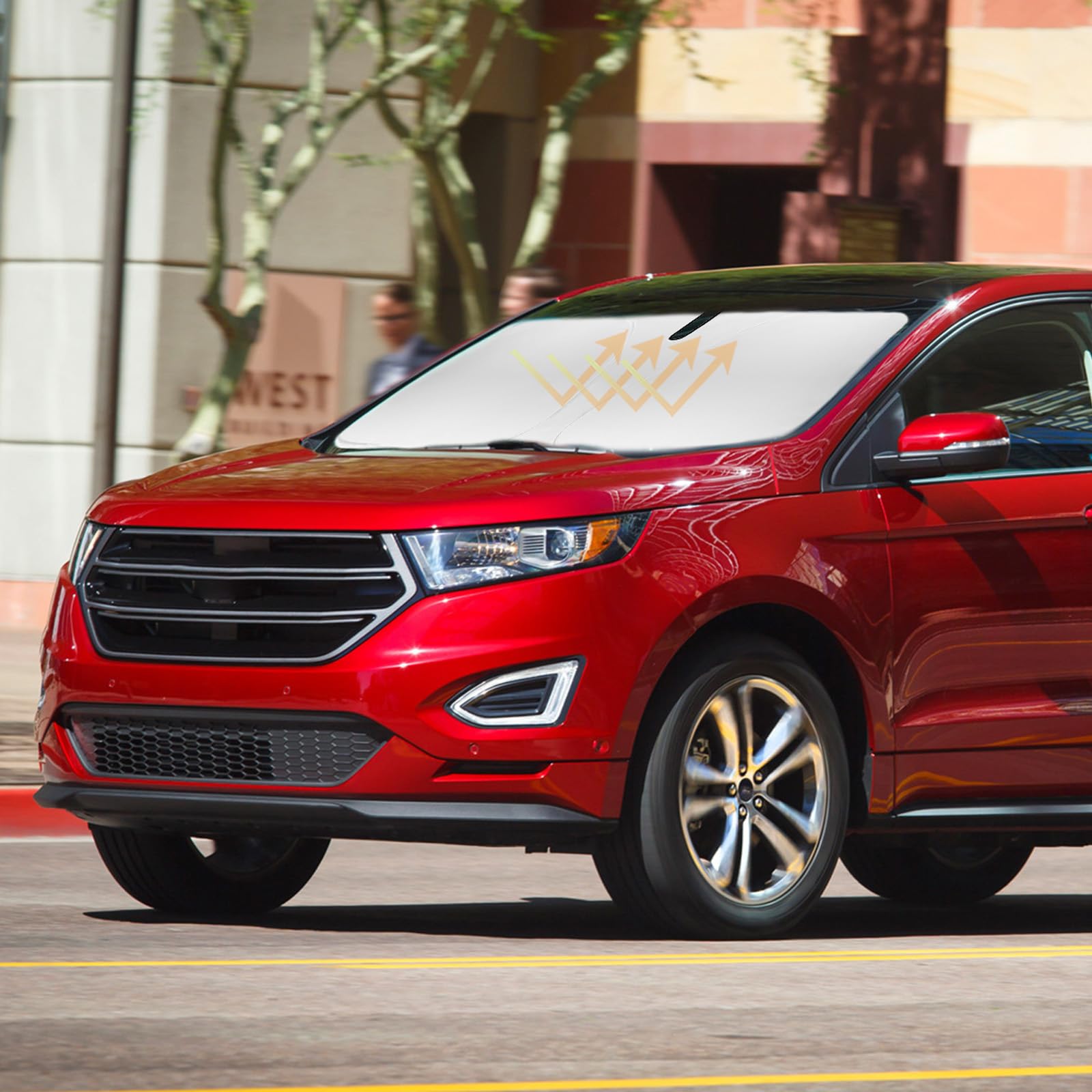 Windshield Sun Shade Car Sunshade For 2007-2013 2014 Ford Edge Accessories Windshield Sun Visor Cover For Edge Front Window Shie