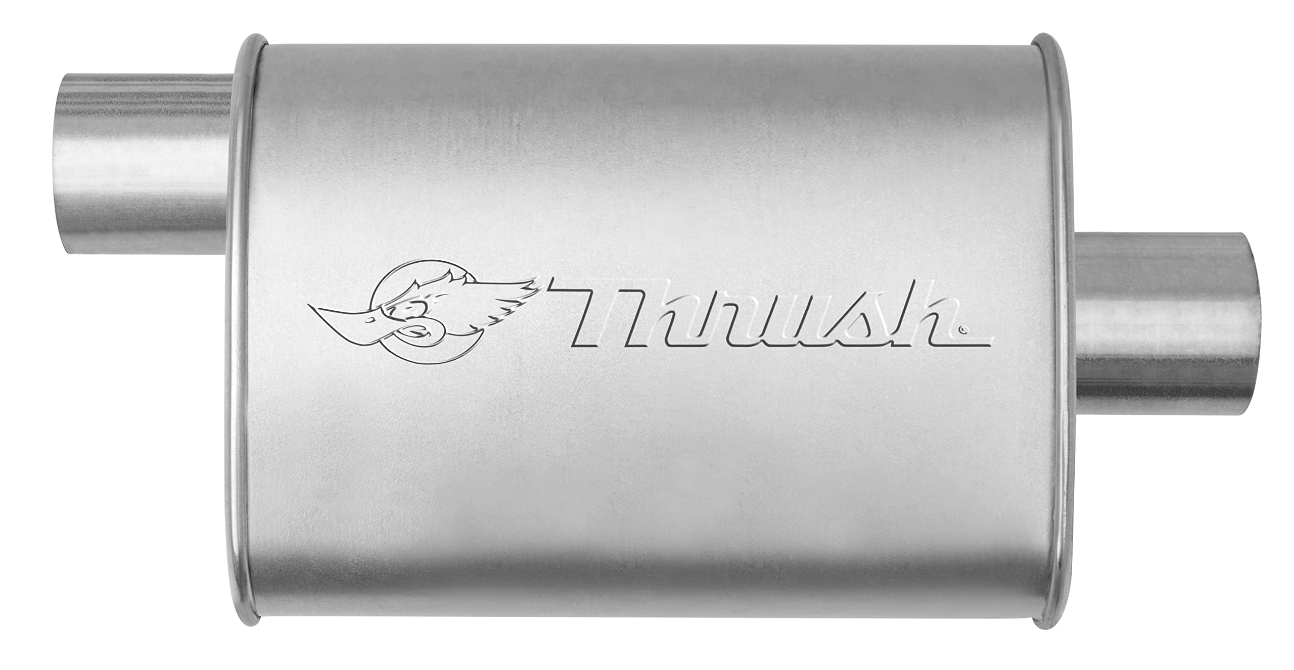 Thrush Muffler Mellow Performance Tone Inlet 3 Pipe Connection Offset Outlet 3 Center