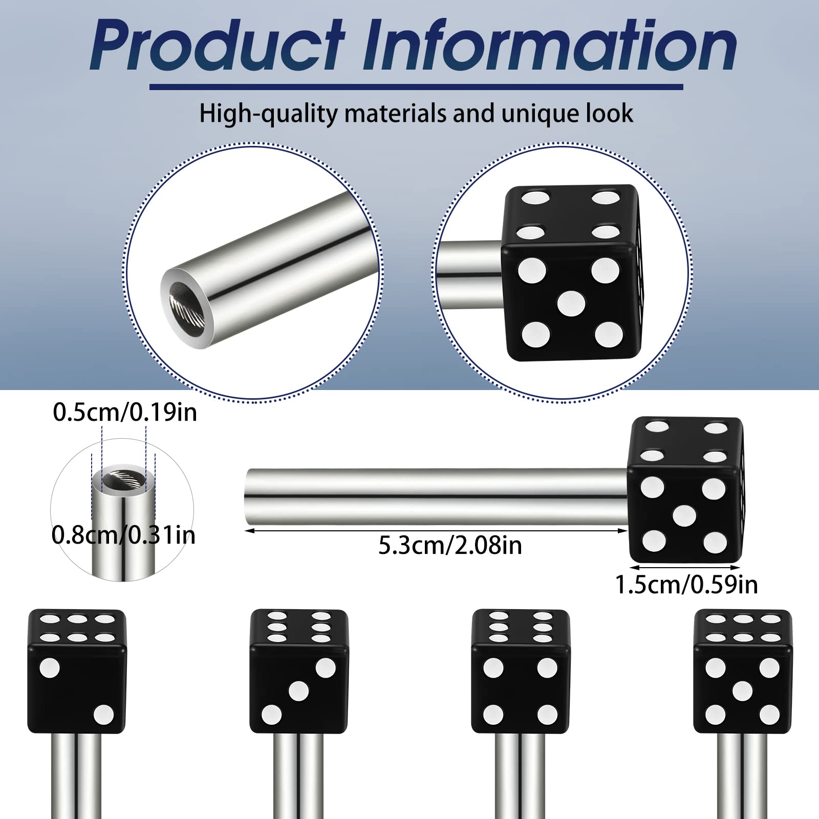 Tallew 8 Pieces Car Door Lock Knobs Dice Interior Door Lock Pull Knobs Car Door Knobs Pin Set For Car Suv Pickup Truck Automobil