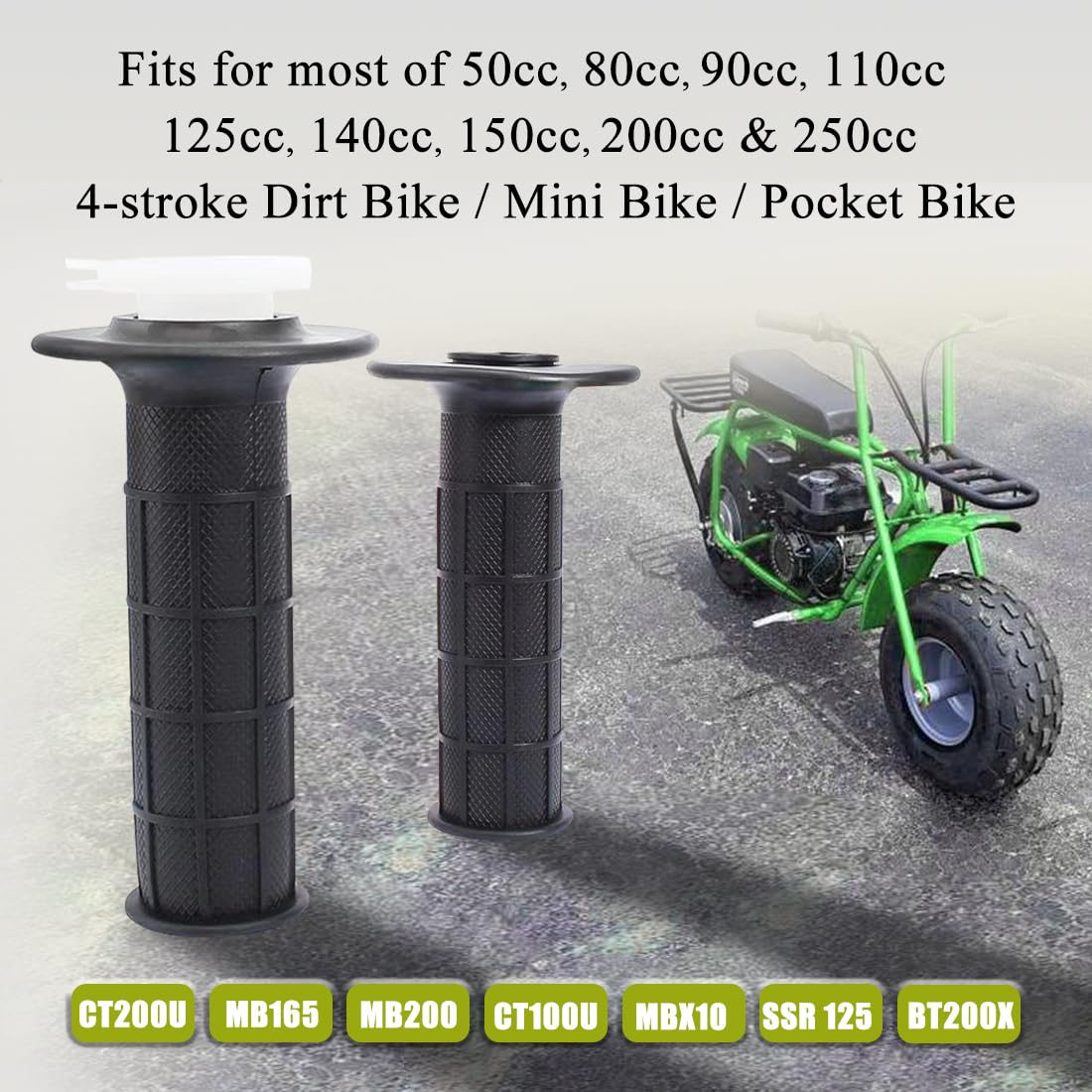 22mm Mini Bike Throttle Cable Handle Grip Throttle Assist Kit for Coleman Powersports 196cc CT200U MB200 CT200U-EX BT200X Baja W