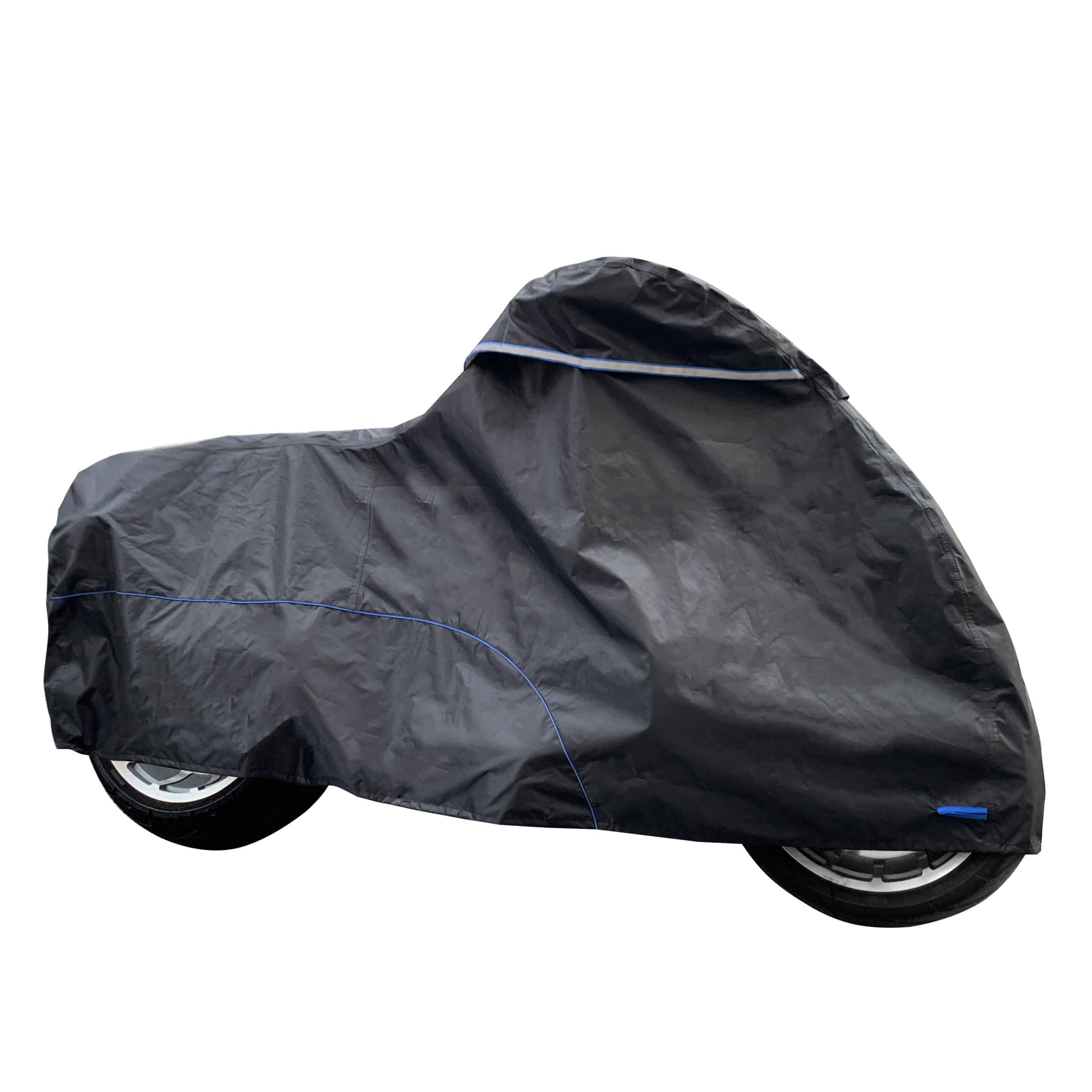 Fenrir 96'' Motorcycle Cover Waterproof Outdoor Storage Exhaust Pipe Anti-Scalding For Cruiser Harley Davidson Softail Fat Bob F