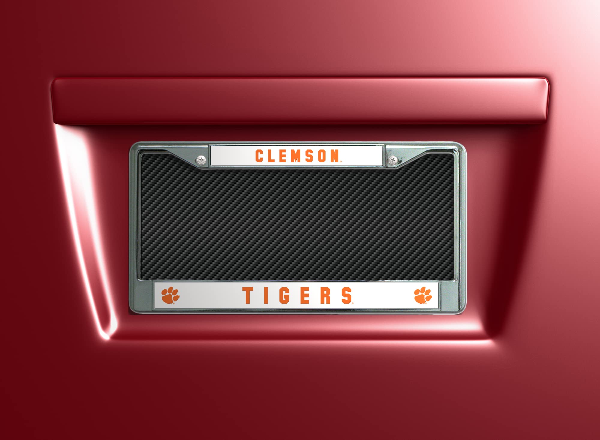 Rico Industries Ncaa Clemson Tigers Standard Chrome License Plate Frame, 6 X 12.25-