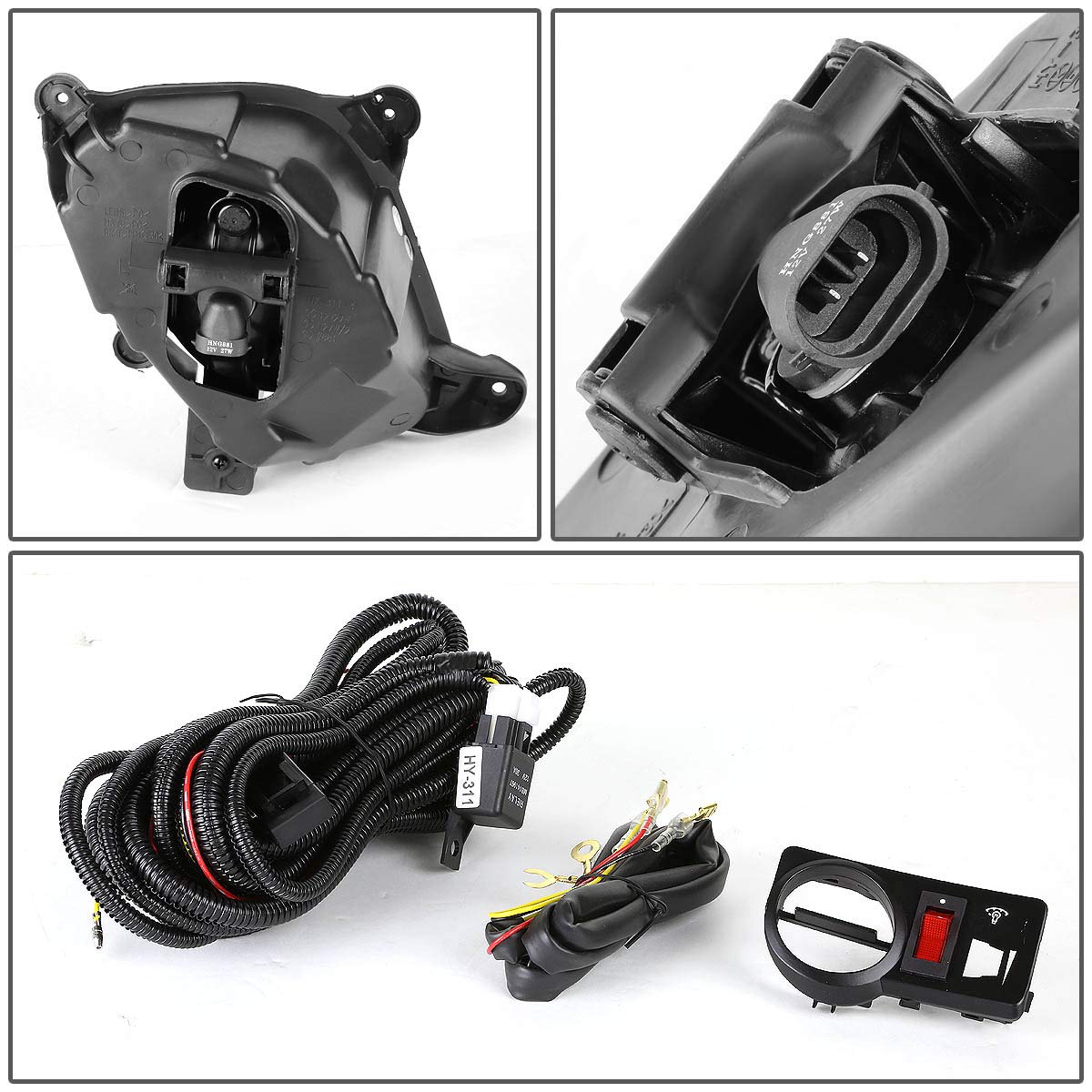 Dna Motoring Fl-Ztl-130-Am Fog Light With Switch Driver & Passenger Side Enhance Visibility [Compatible With 10-12 Coupe]