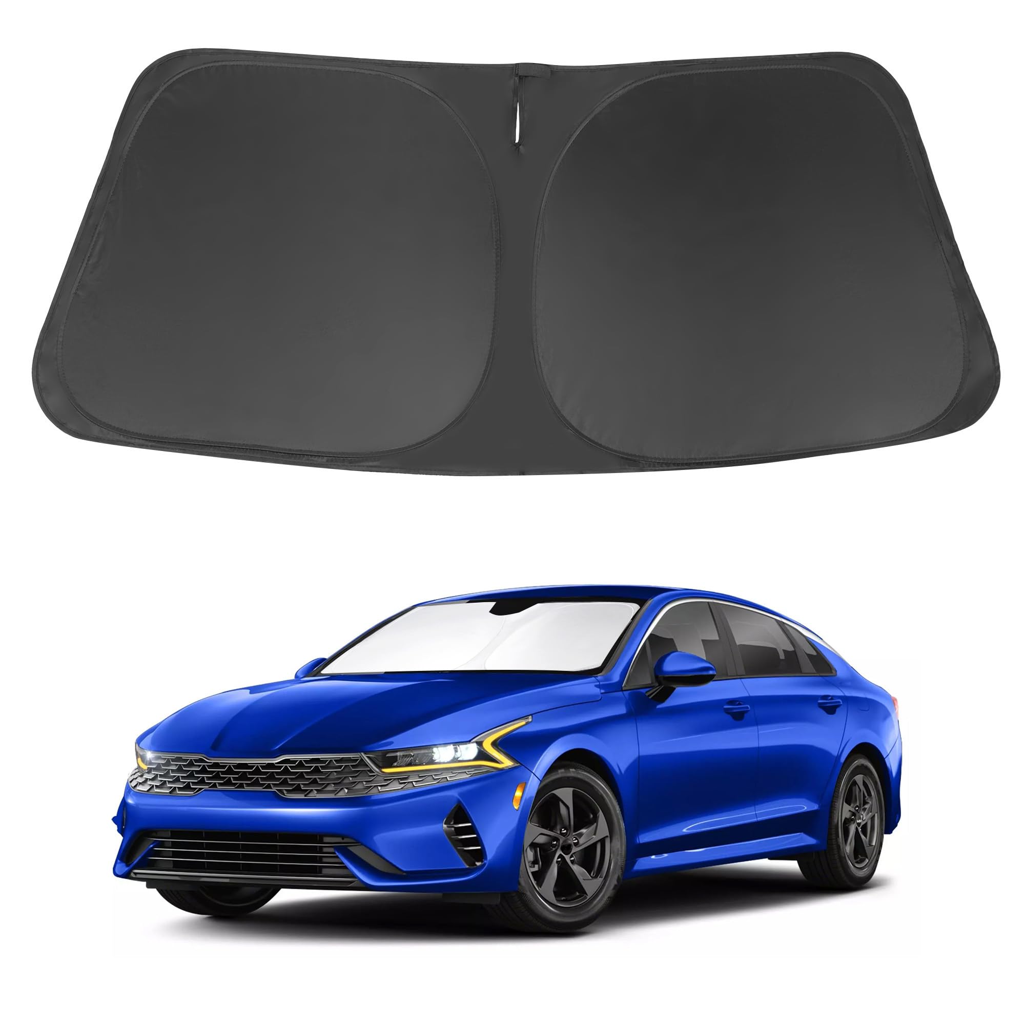 Windshield Sun Shade Custom 2021-2024 2025 Kia K5, Gt-Line, Gt, Sedan Accessories Front Sunshade Shield Blocker Sun Visor Heat P