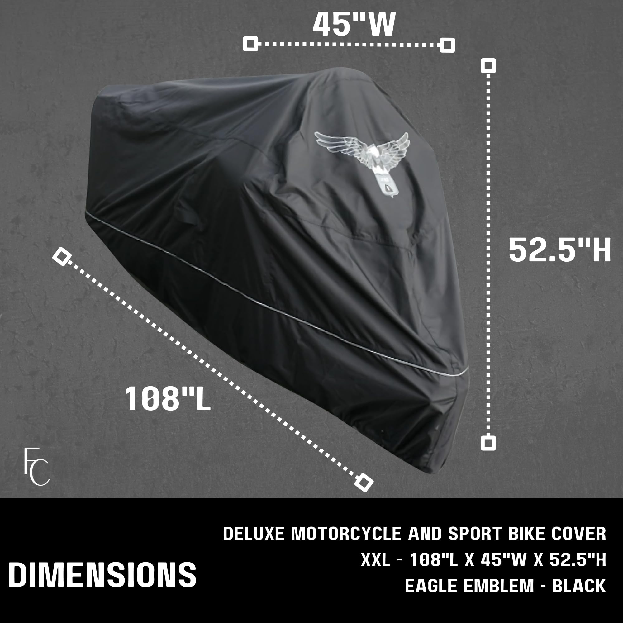 Formosa Covers Motorcycle Cover Premium Heavy Duty All Weather Protection, Fits Up To 108'' Length Large Cruiser, Tourer, Choppe