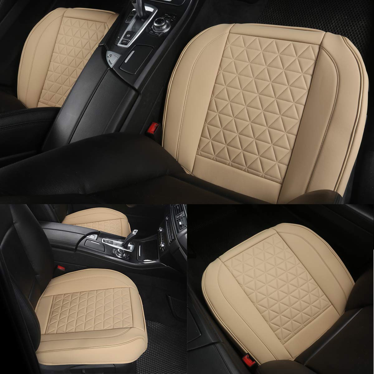 Black Panther Luxury Polyvinyl Car Seat Cover Front Bottom Seat Cushion Cover, Anti-Slip And Wrap Around The Bottom, Fits 95% Of