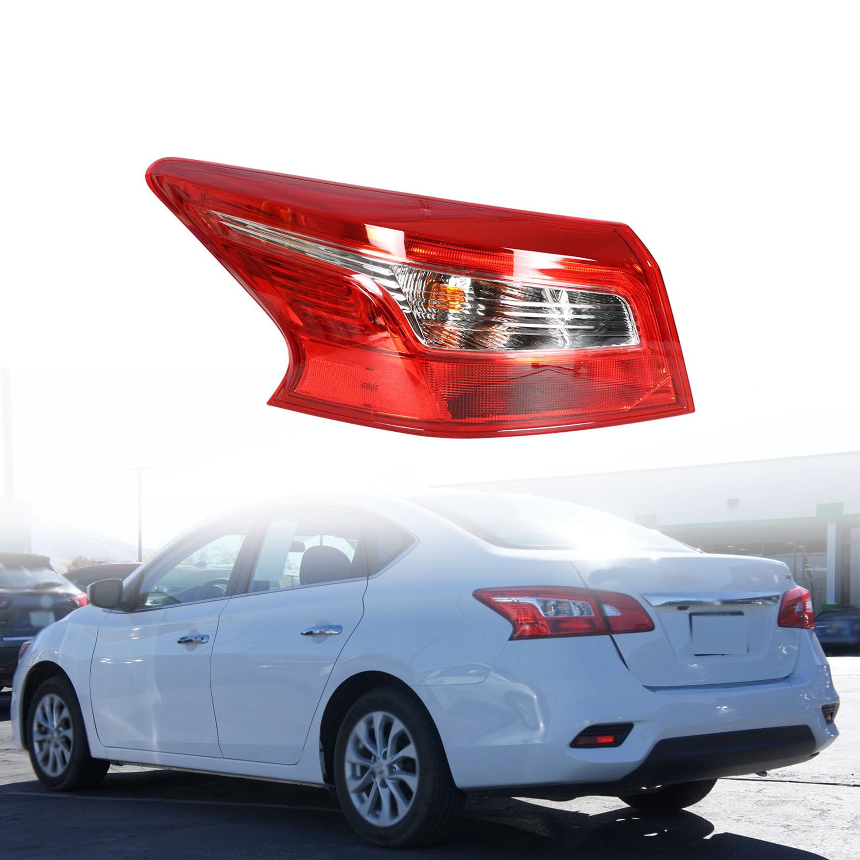 ANTUKO Rear LeftTail Light Assembly Replacement for Sentra 2016-2018 Outer Driver Side