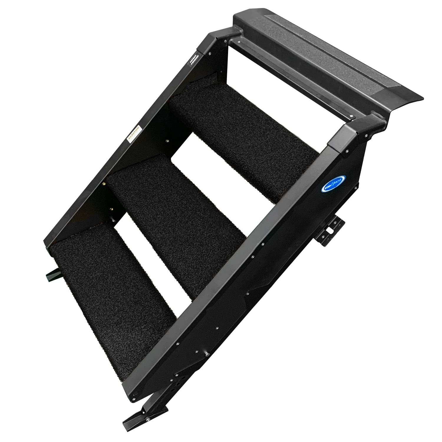 Prest-O-Fit 2-0518 Trailhead Rv Step Rug For Morryde Stepabove - 3-Step, 19.5' W X 8' Or 10.5' D, Obsidian Black