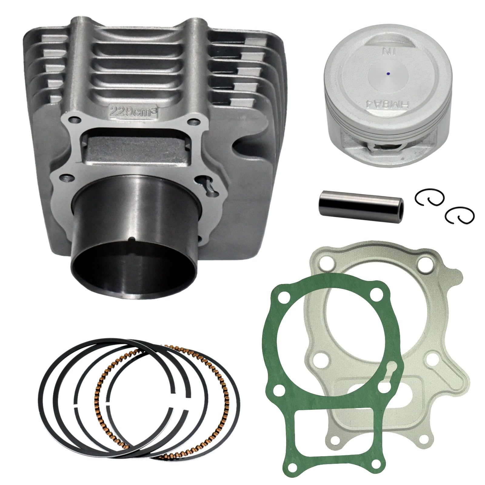 Tupo Premium Cylinder Piston Ring Gasket Top End Rebuild Kit Compatible with Honda Recon 250 Sportrax 250 TRX 250 TRX250 TRX250X