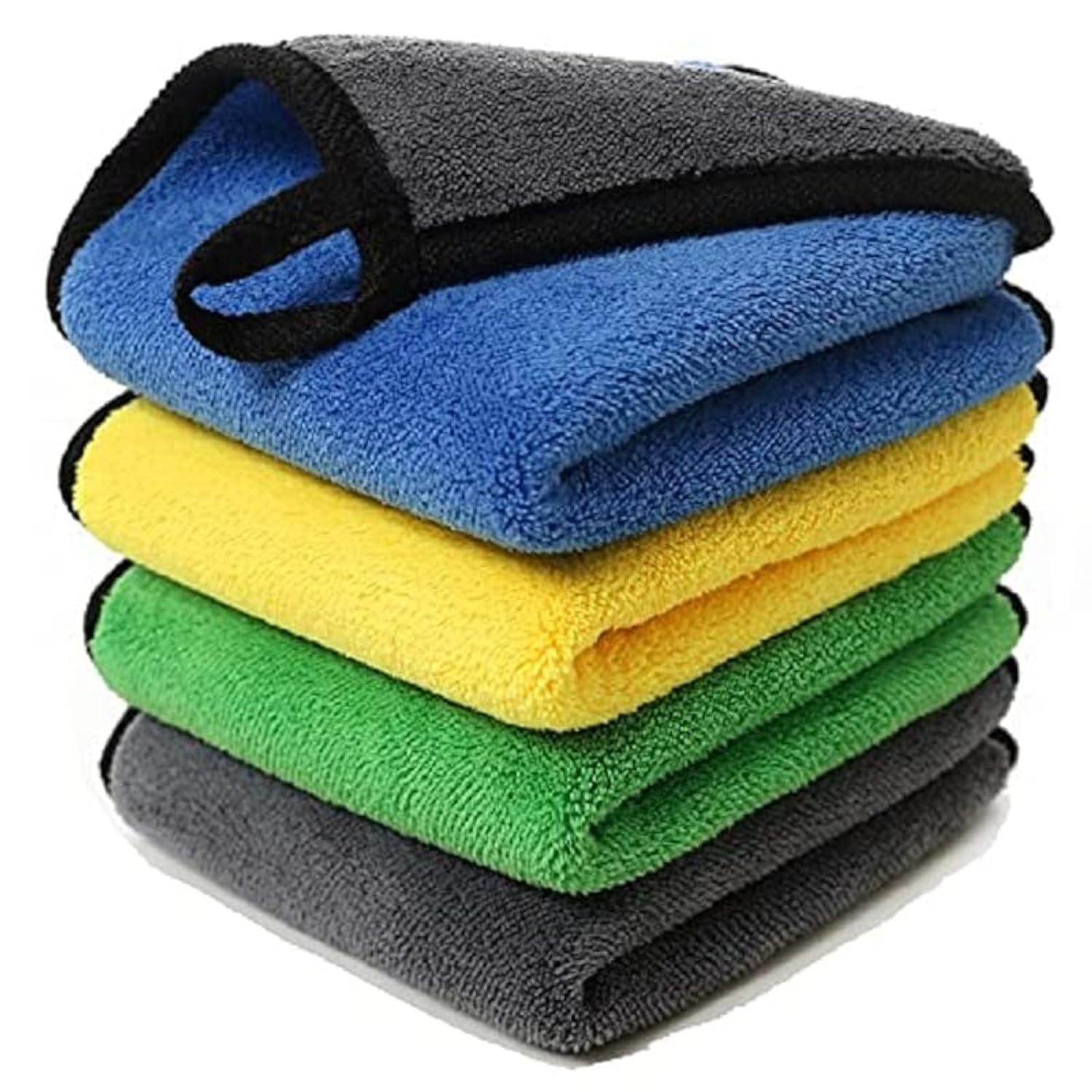 Heavy Microfiber Cloth for Car Cleaning and Detailing, Double Sided, Extra Thick Plush Microfiber Towel LintFree, 600 GSM (Size