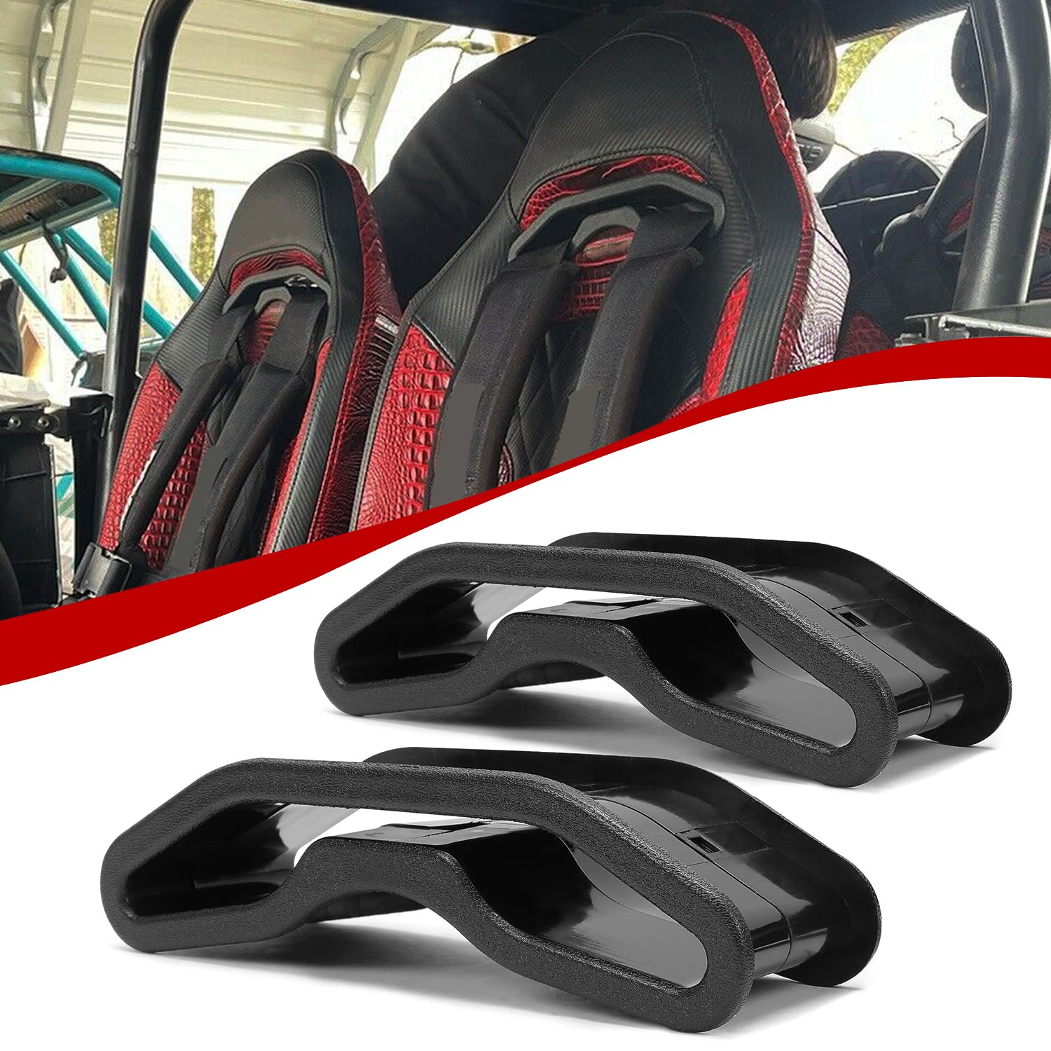 Ecotric Seat Harness Pass Through Bezel Seat Belt Insert Compatible With 2014-2022 Polaris Rzr Xp 1000 Turbo Rzr 1000 S 900/S/Xc