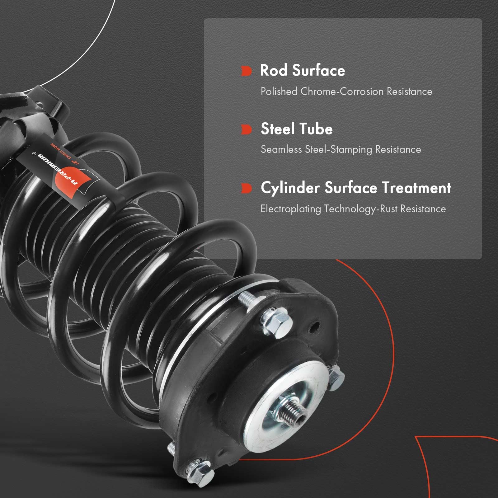 A-Premium Front Pair (2) Complete Strut & Coil Spring Assembly Compatible with Volkswagen GTI 2010 2011 2012 2013 2014, Driver a