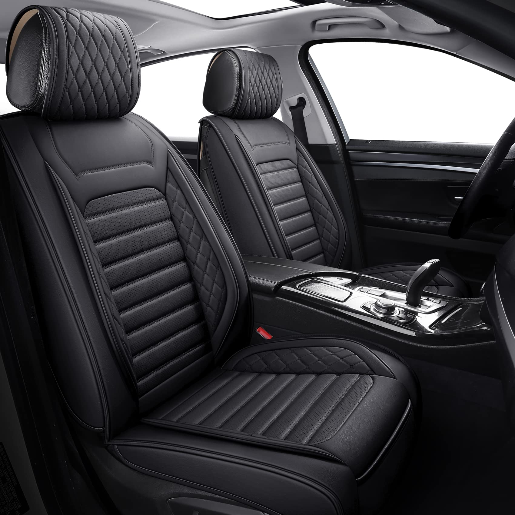 Aierxuan Car Seat Covers Waterproof Leather Universal for Toyota Corolla Honda Civic Accord Nissan Altima Sentra Rogue Kia Hyund