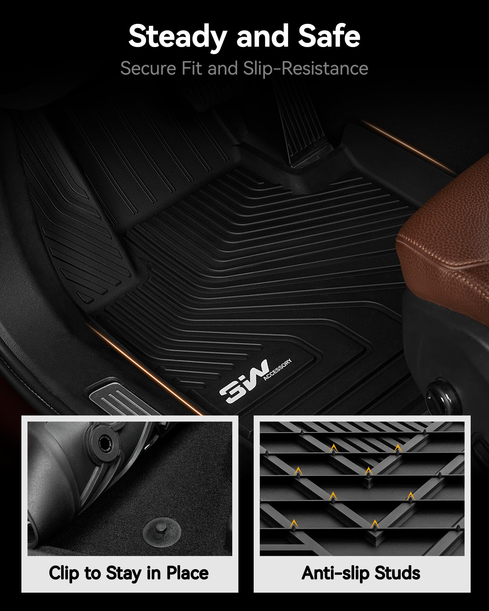 3W Floor Fit Volvo Xc60 2018-2024 2025 (Not For Hybrid) Tpe All-Weather Custom Fit T5 T6 Momentum Floor Liner For Volvo Xc60 1St