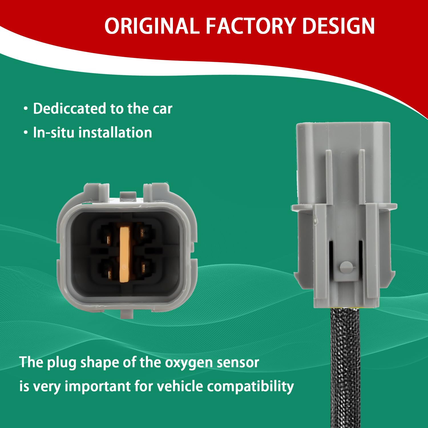 Necatuo 234-4568 Downstream O2 Oxygen Sensor Heated Air Fuel Ratio Compatible With Hyundai 2012-2017 Accent Veloster Kia 2012-20