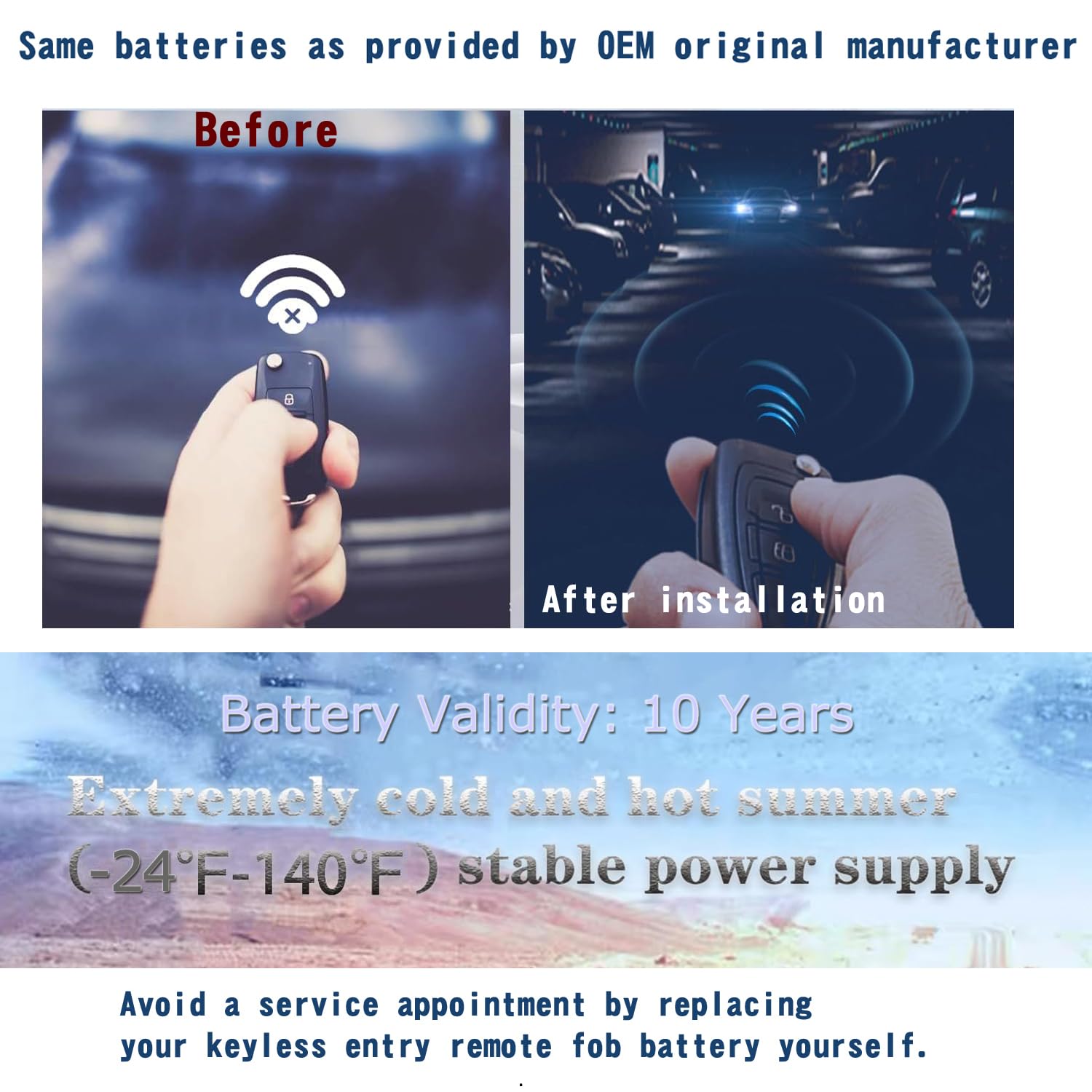 KKNCO Key Fob Battery Replacement for Infiniti EX35 FX35 G25 G37 JX35 Q50 Q60 - 2 Packs CR2032