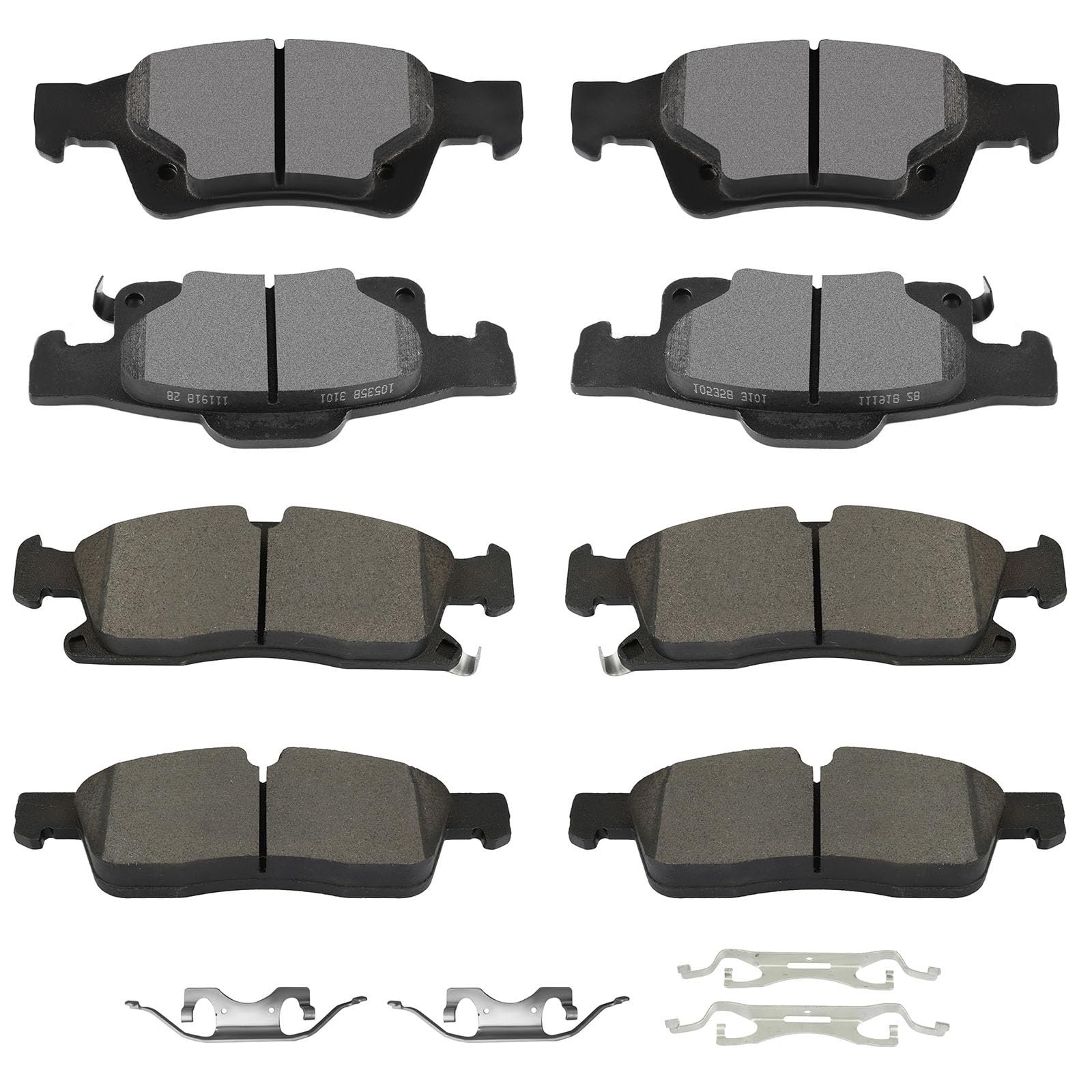 Scitoo D1904 D1498 Front Metallic Rear Semi-Metallic Brake Pads Sets W/Hardware Replacement For Dodge For Durango 2011-2022,For