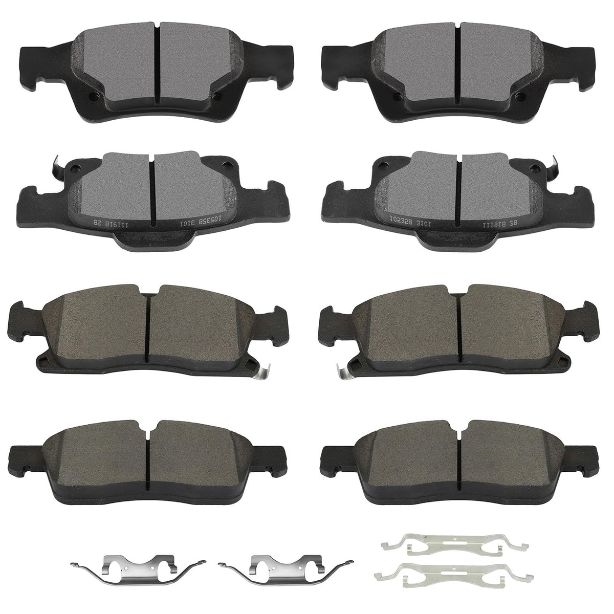 Scitoo D1904 D1498 Front Metallic Rear Semi-Metallic Brake Pads Sets W/Hardware Replacement For Dodge For Durango 2011-2022,For