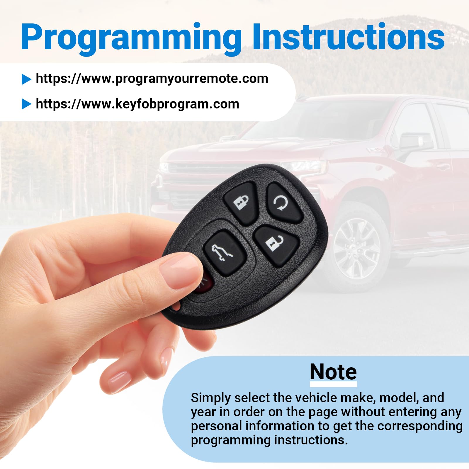 Car Key Fob Compatible with GMC Acadia 2007-2016 Yukon XL/Chevy Suburban Tahoe Traverse/Cadillac Escalade SRX/Buick Enclave Keyl