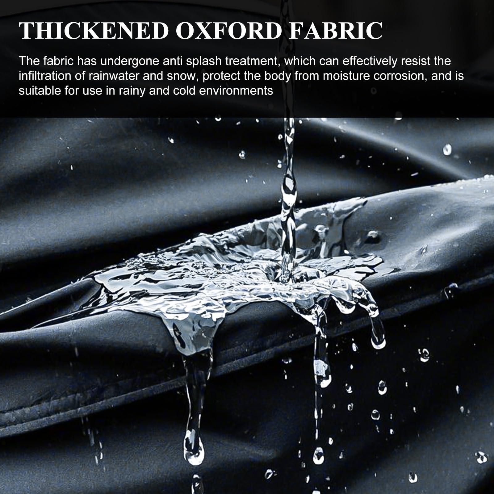 Xyzctem Motorcycle Cover Waterproof Outdoors, All Weather Protection Vehicle Accessories, Sunproof Windproof, Dustproof, Fit For