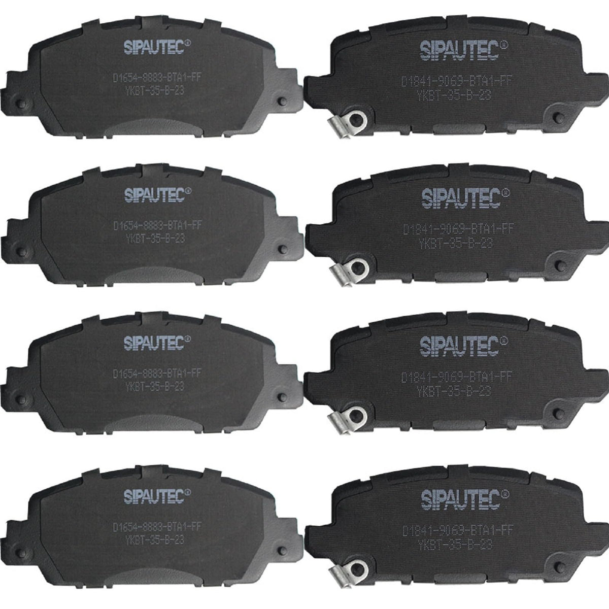Sipautec-Ceramic Disc Brake Pads 4-Wheel Set Replacement For 2016 2017 2018 2019 2020 2021 2022 Honda Hr-V (Front+Rear)