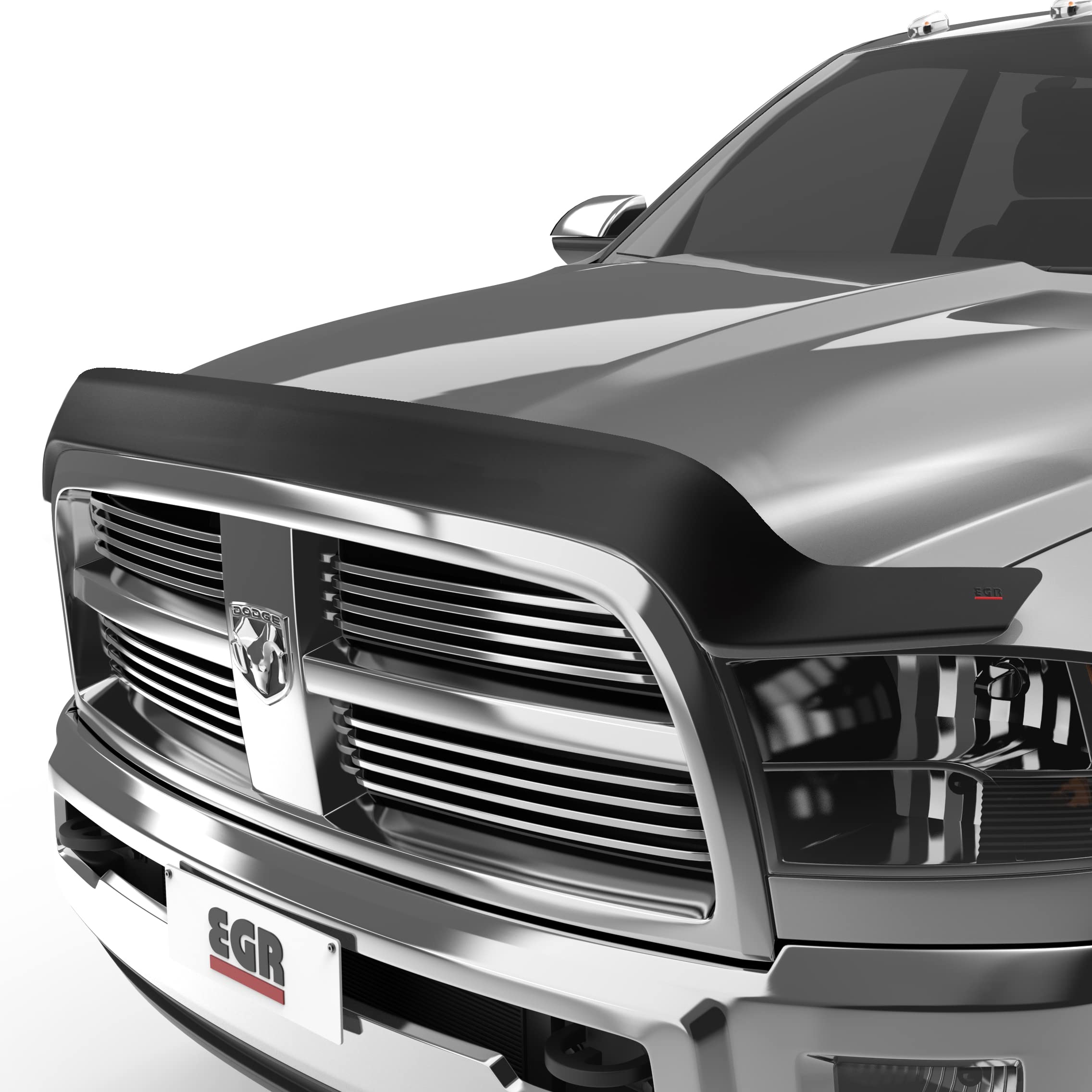 Egr 302855 Superguard Hood Guard Bug Shield, Matte Black Finish, Compatible With Select 10-19 Ram 2500 And 11-19 Ram 3500 Models