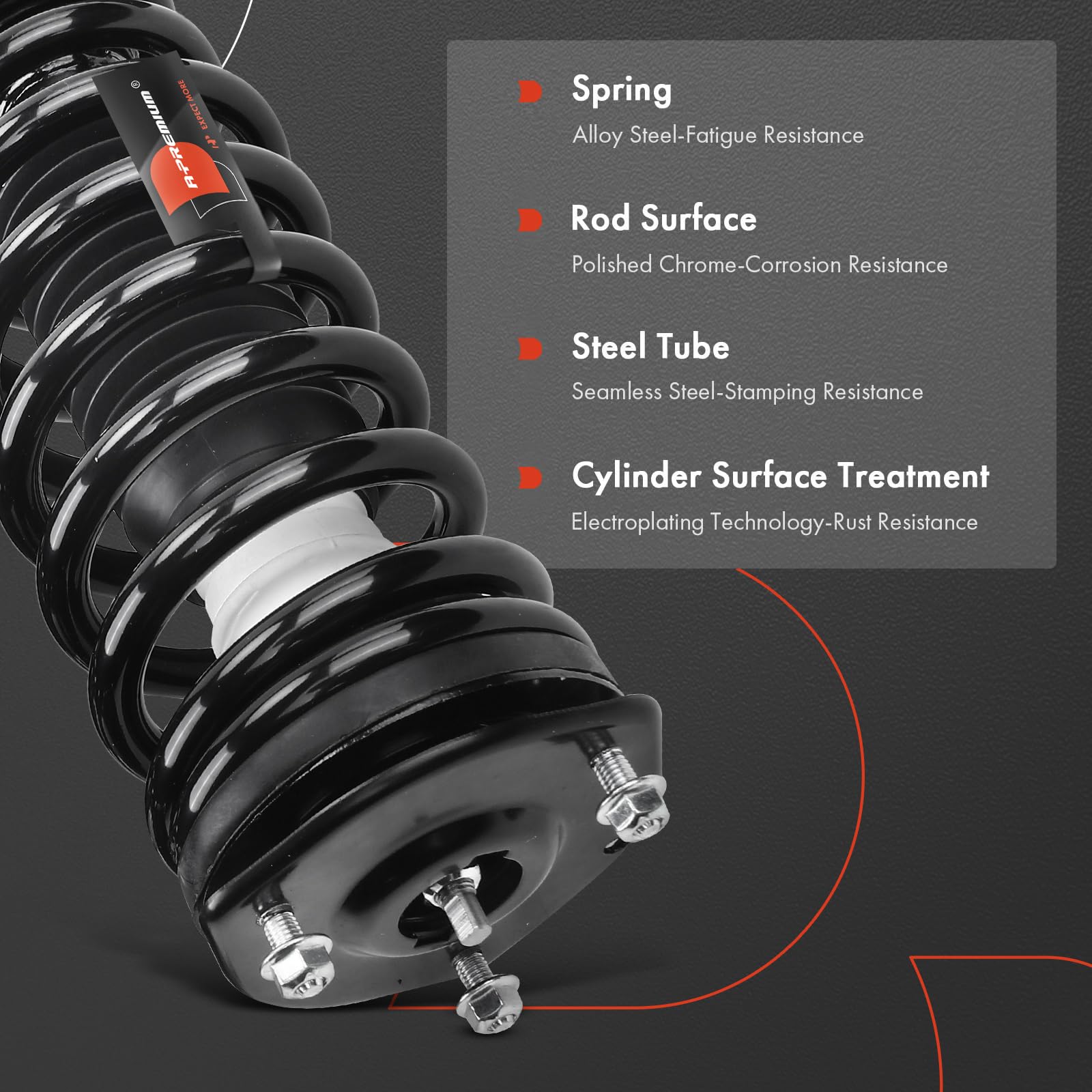 A-Premium Front Pair (2) Complete Strut & Coil Spring Assembly Compatible With Ford Fusion 2010-2012 & Mercury Milan 2010-2011,