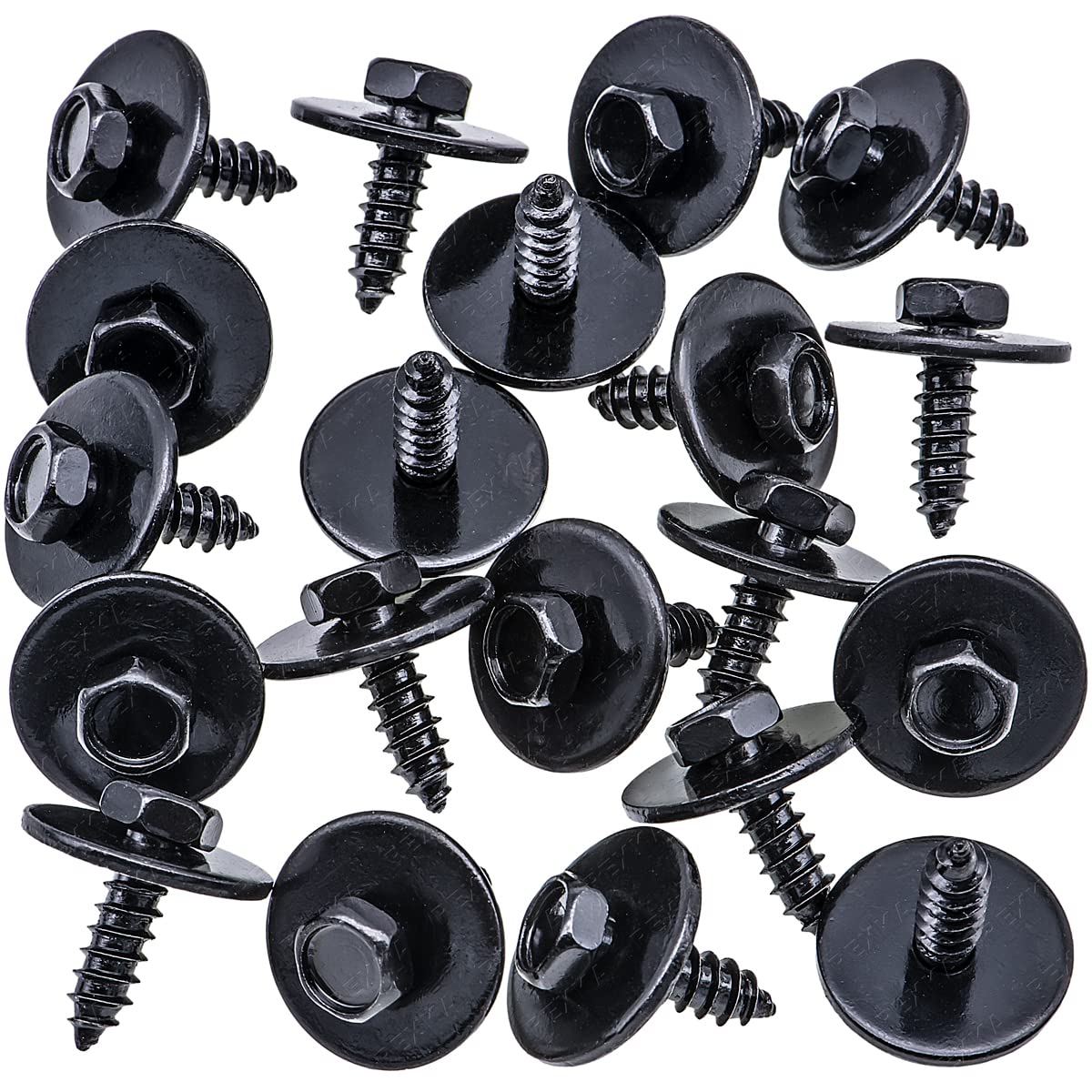 Rexka 20 Pcs M4.8-1.61 X 16Mm Hex Head Sems Screws For Bmw Wheel Arch Trim Underfloor Coating Rear Trim Cover Underhood Shield 07147129160 E46 E60 E63 E66 E70 E82 E83 E90 07-14-7-129-160