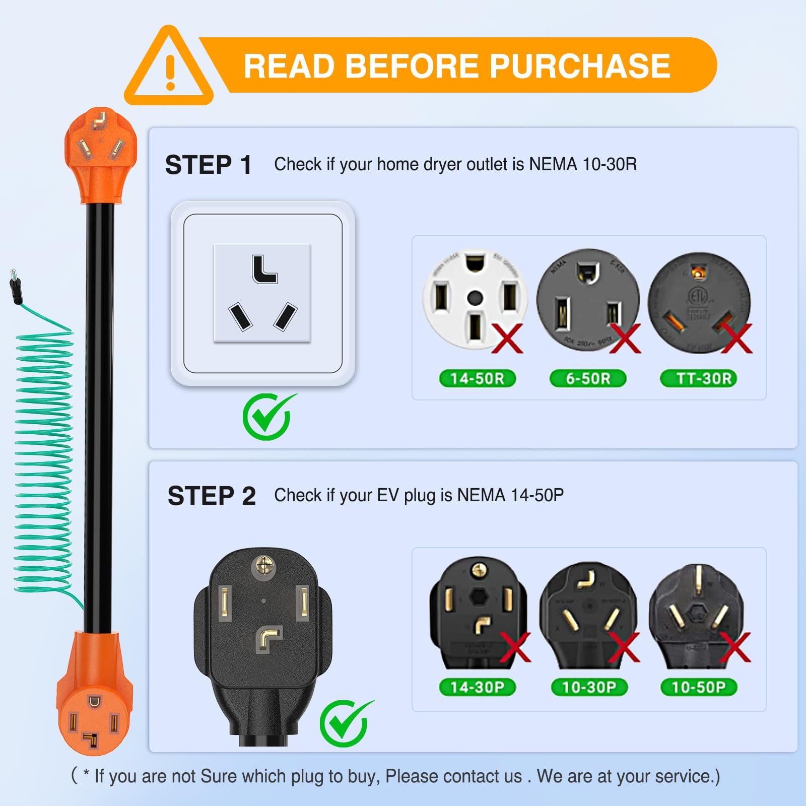 Nilight Dryer Adapter Cord 30 Amp To 30 Amp 3 Prong 125V 3750 Watt Pure Copper Old Dryer Outlet To New Dryer Plug Conversion Hea