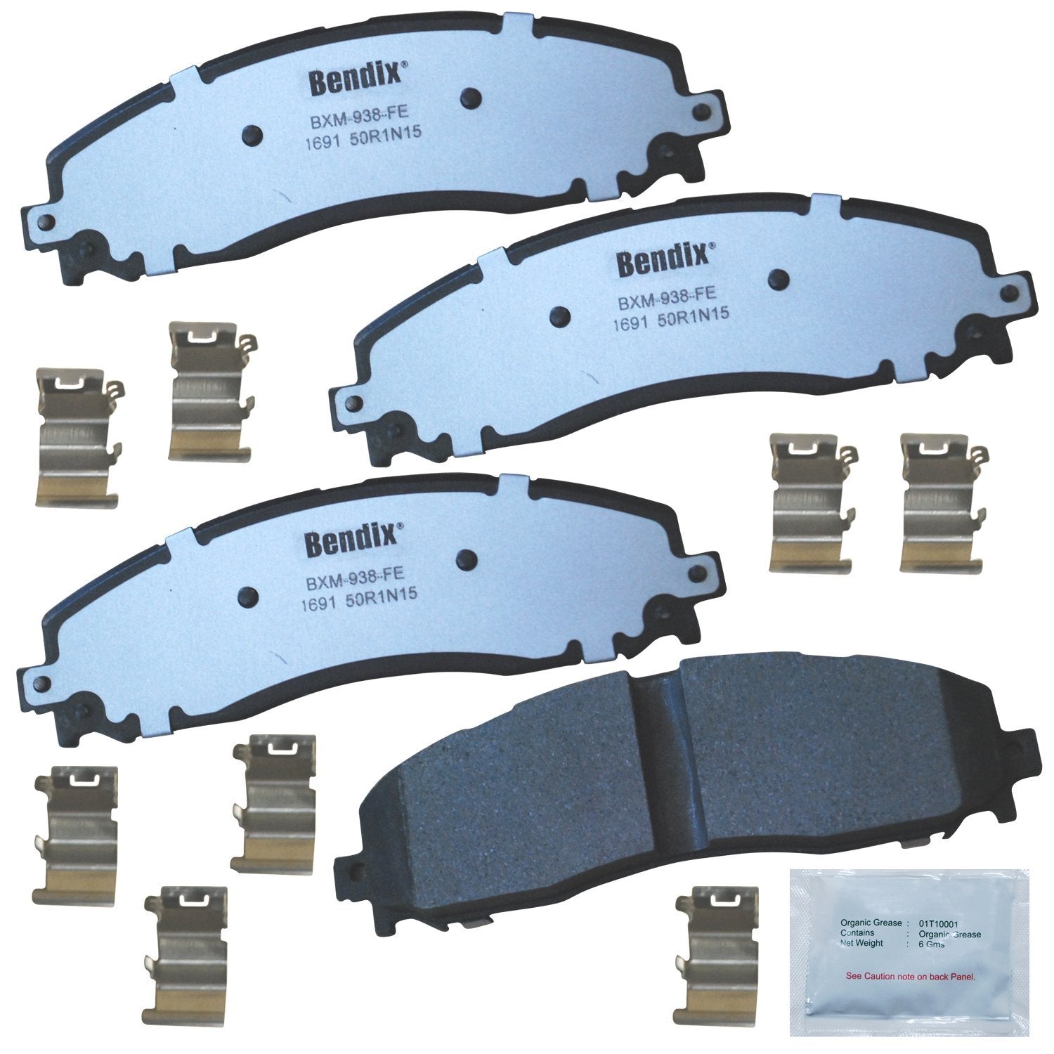 Bendix Fleet Metlok Mkd1691Fm Semi-Metallic Rear Brake Pads For Ford F-250 Super Duty 2022-2013, F-250 Super Duty 2024, F-350 20