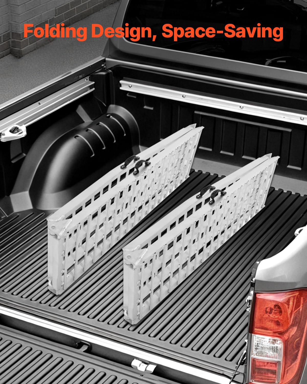 VEVOR Aluminum Ramps, 2000 lbs, 2Pcs Heavy-Duty Ramps with Wider Ramp Surface, Universal Stable Loading Ramp with Handles, Fit f