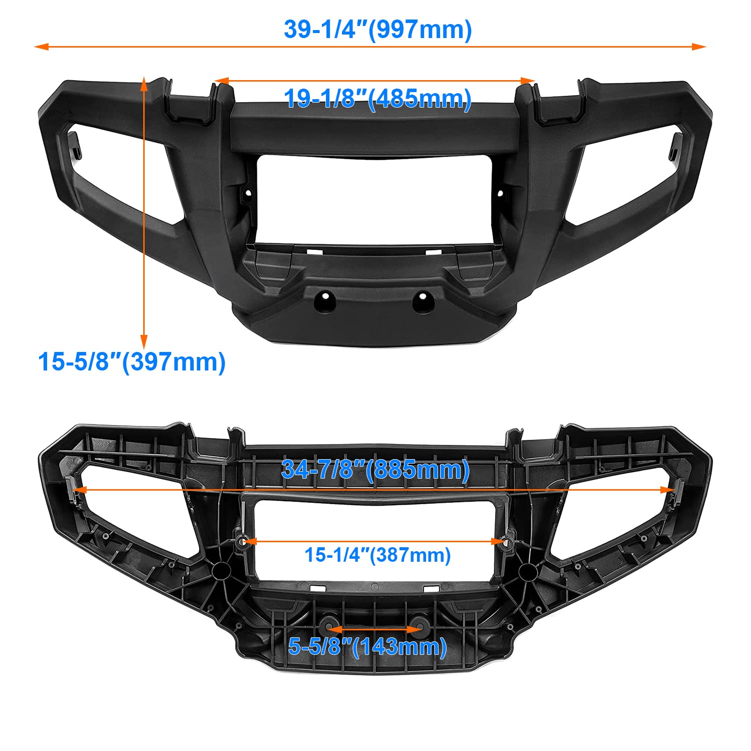Hecasa Front Bumper Brush Guard Compatible With 2006-2010 Polaris Sportsman 450 500 550 700 800 X2 Touring Atv Replacement For 2633527-070 2633271-070 2633520-070 5437086-070