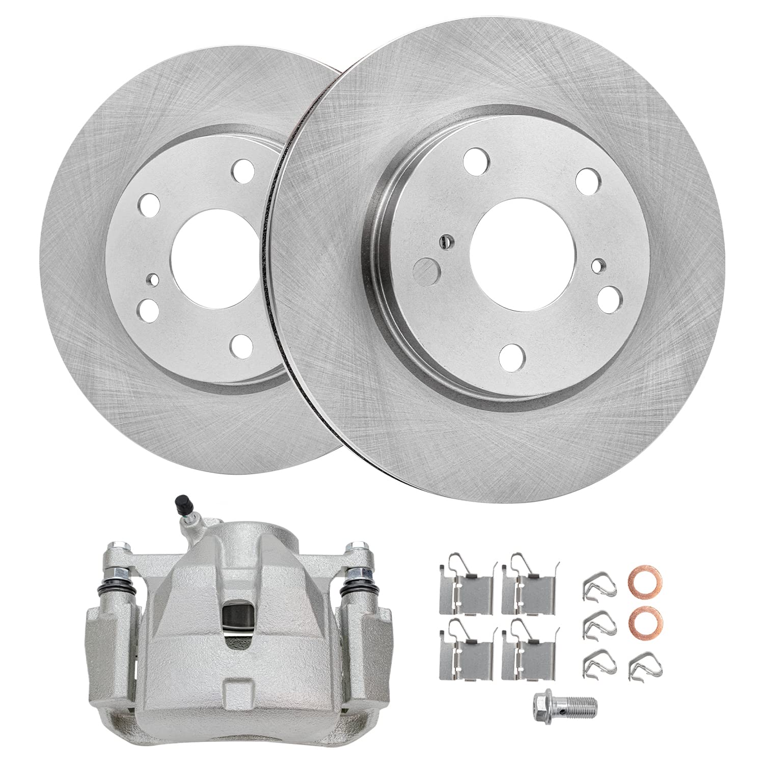 Detroit Axle - Front Brake Kit for Toyota RAV4 Prius V Lexus HS250h Scion xB 10.83 inch Disc Brake Rotors Right Brake Caliper Pa