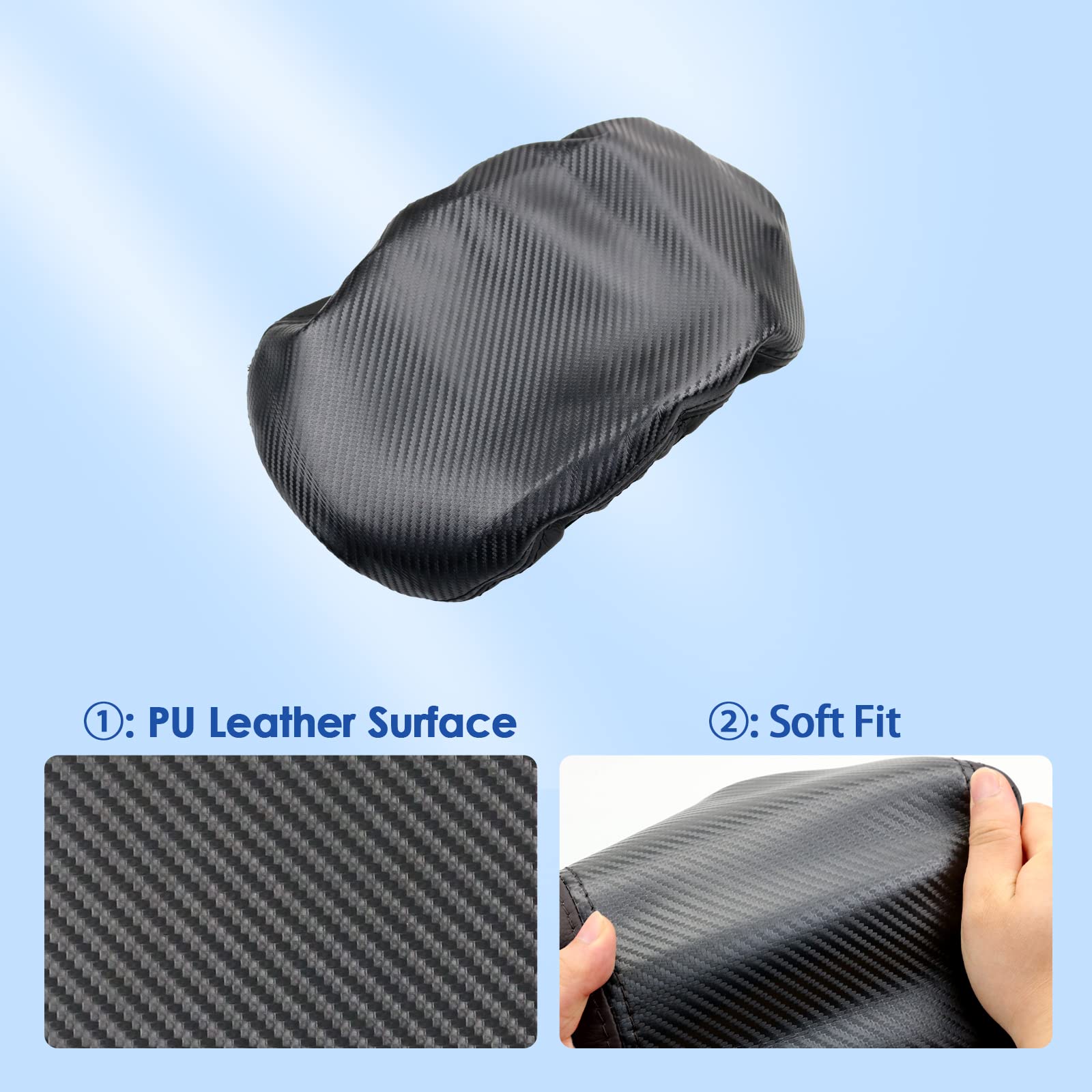 Coleya 2020-2023 2024 Cx-30 Armrest Cover For Mazda Cx-30 Console Armrest, Waterproof&Scratch-Resistant Lether Center Console Cover For 2022 2023 2024 Mazda Cx30 Accessories (Black-Carbon Fiber)