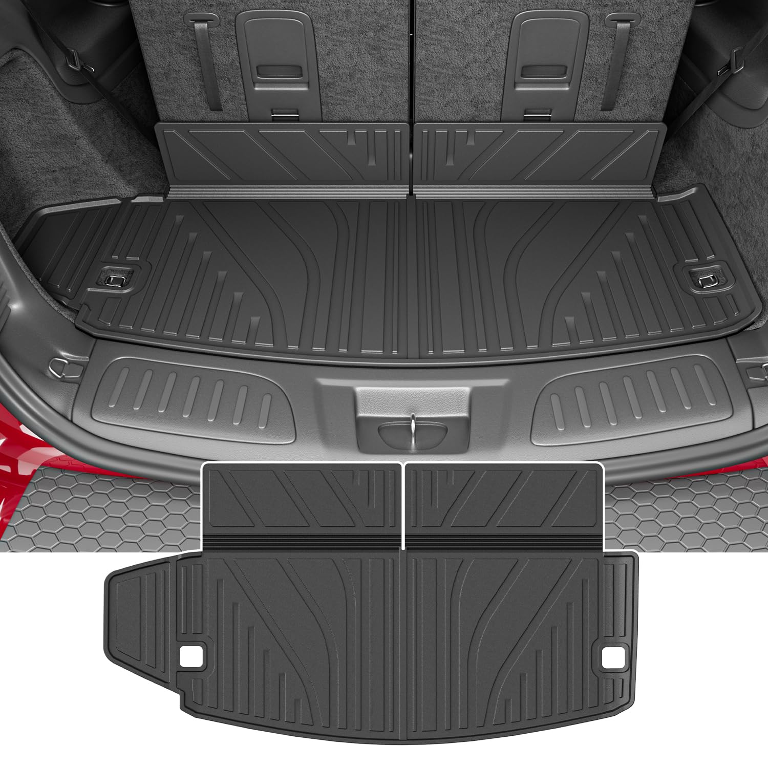 powoq Trunk Mat Compatible with 2016-2025 Dodge Durango 6&7 Seats TPE Trunk Liner Cargo Liner Replacement for 2016-2025 Dodge Du