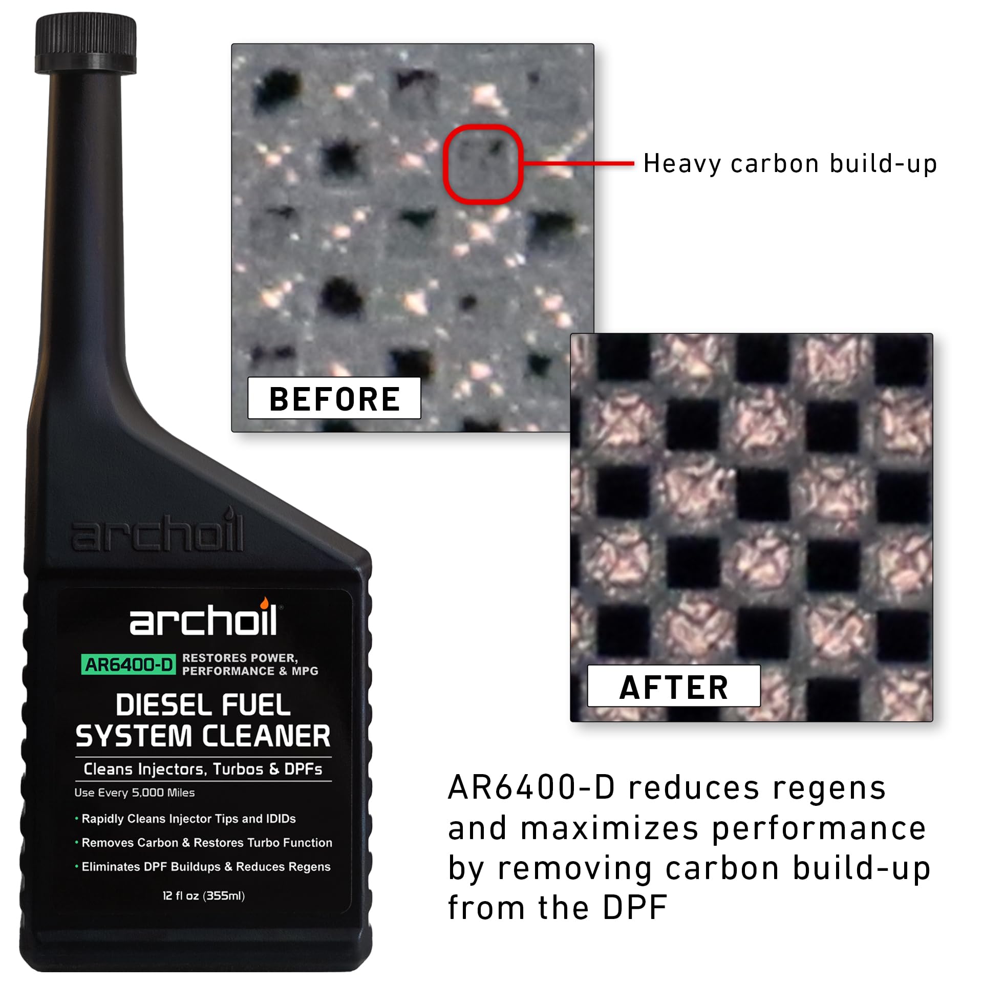 Archoil Ar6400-D Diesel Fuel System Cleaner - Cleans Injectors, Turbo, Dpf & Egr