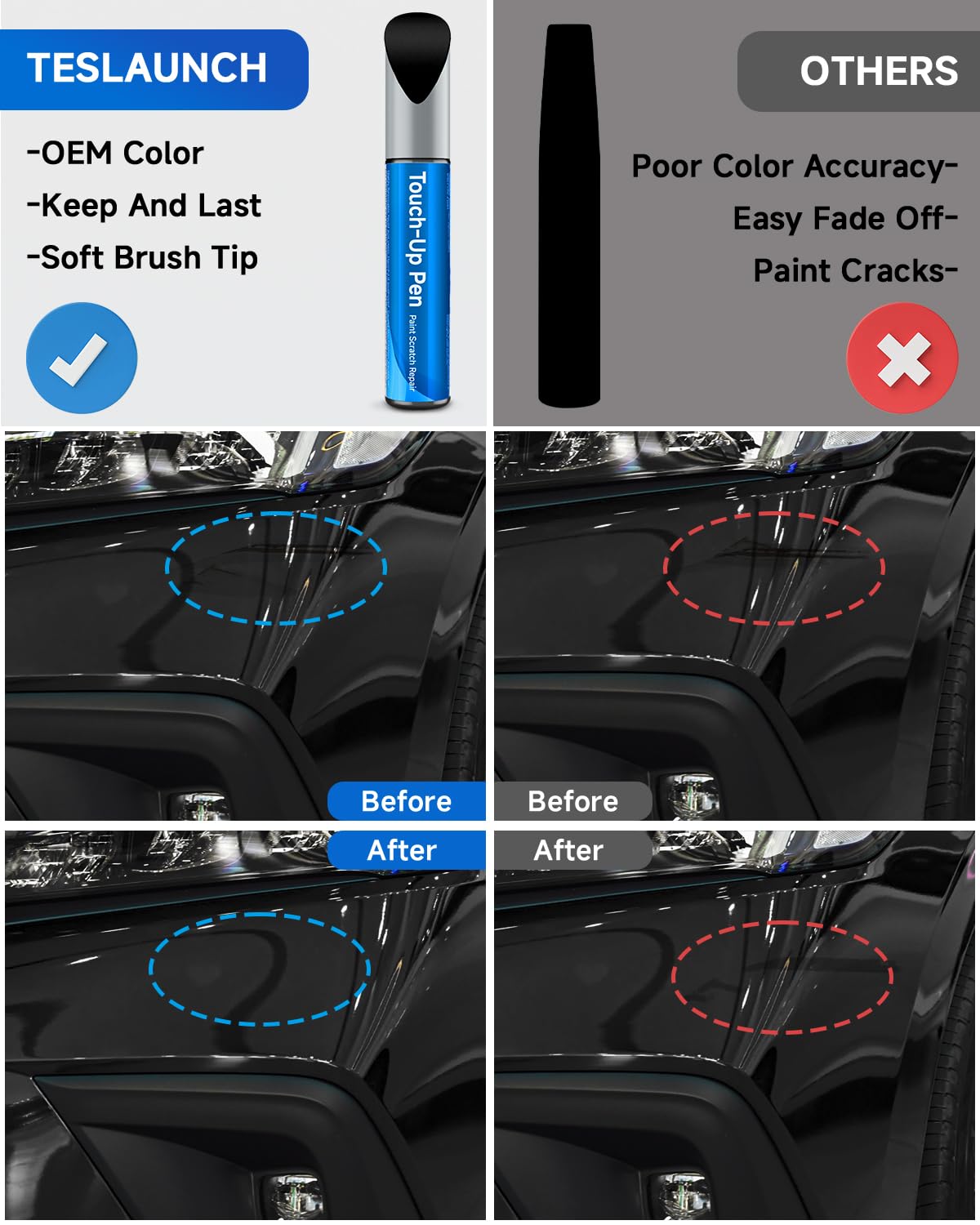 NH-731P Crystal Black Pearl Touch Up Paint Compatible with Honda Exact Match Touch Up Paint Car Scratch Repair