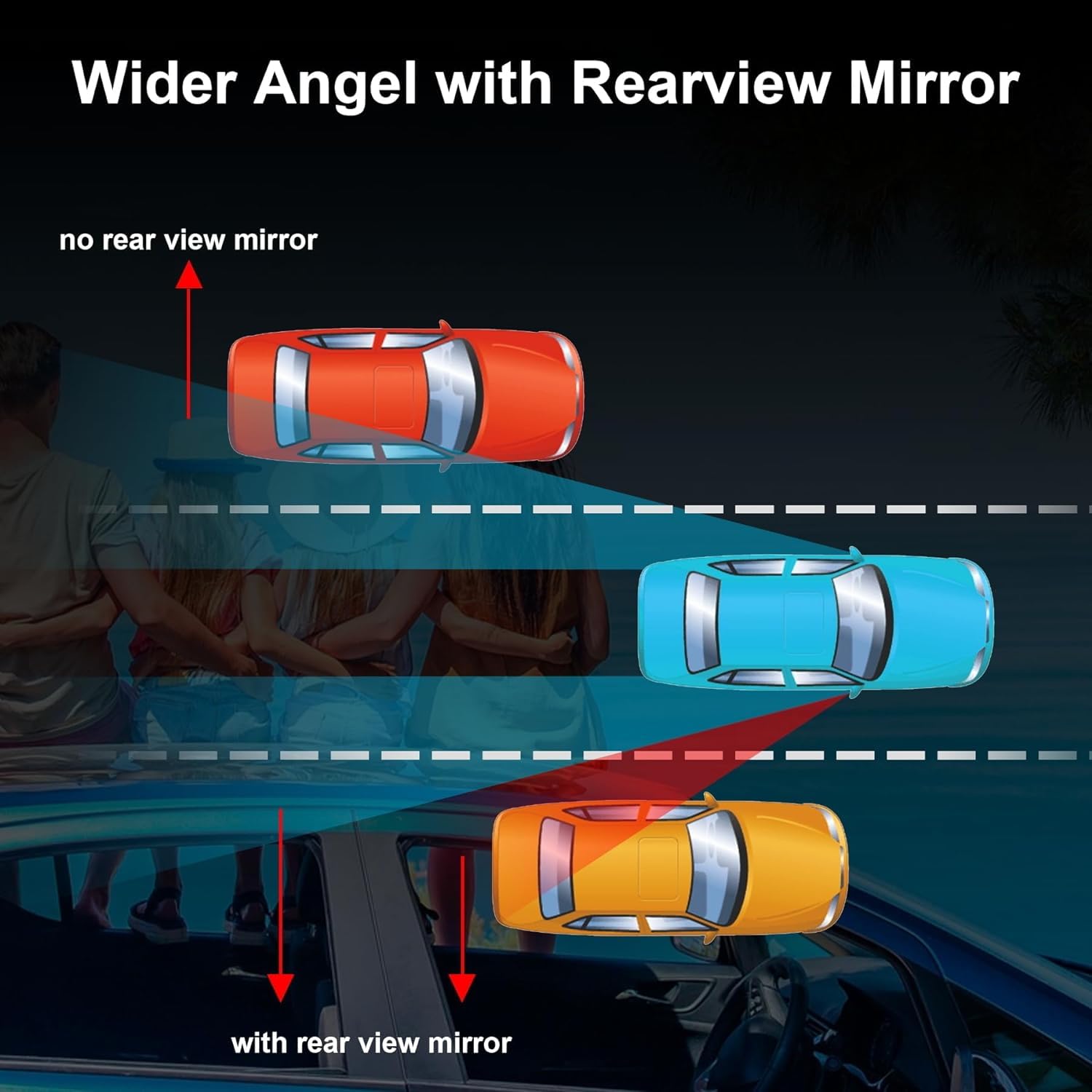Livtee Long Blind Spot Mirror, Strip Hd Glass Frameless Convex Rear View Mirrors Exterior Accessories With Wide Angle Adjustable
