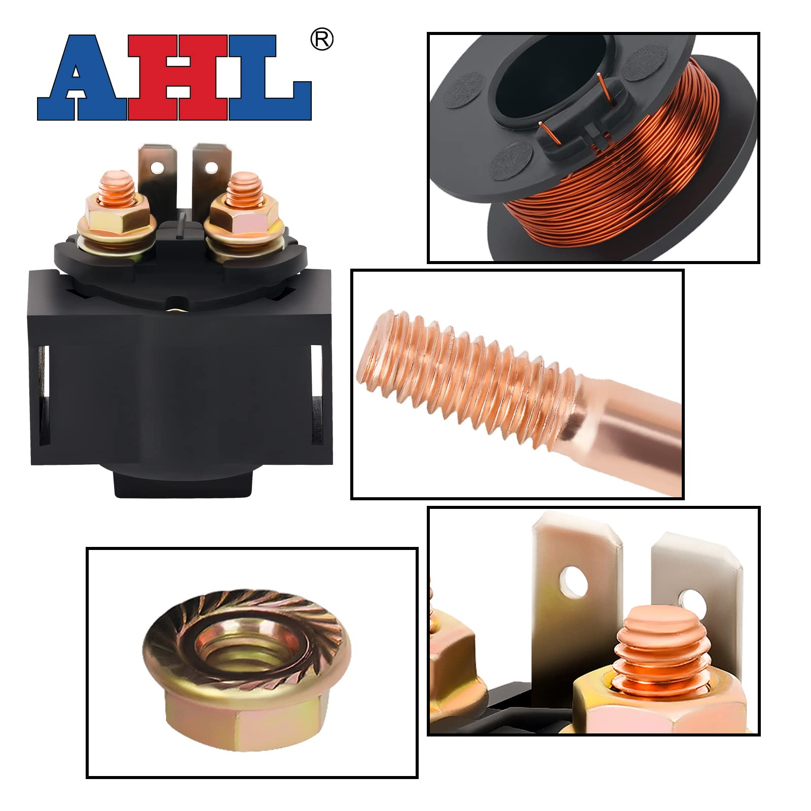 Ahl Starter Solenoid Relay For Kawasaki Prairie 360 Kvf360 4X4 2003-2012 Prairie 300 Kvf300 1992-2002/Bayou 300 2003-2005/Bayou