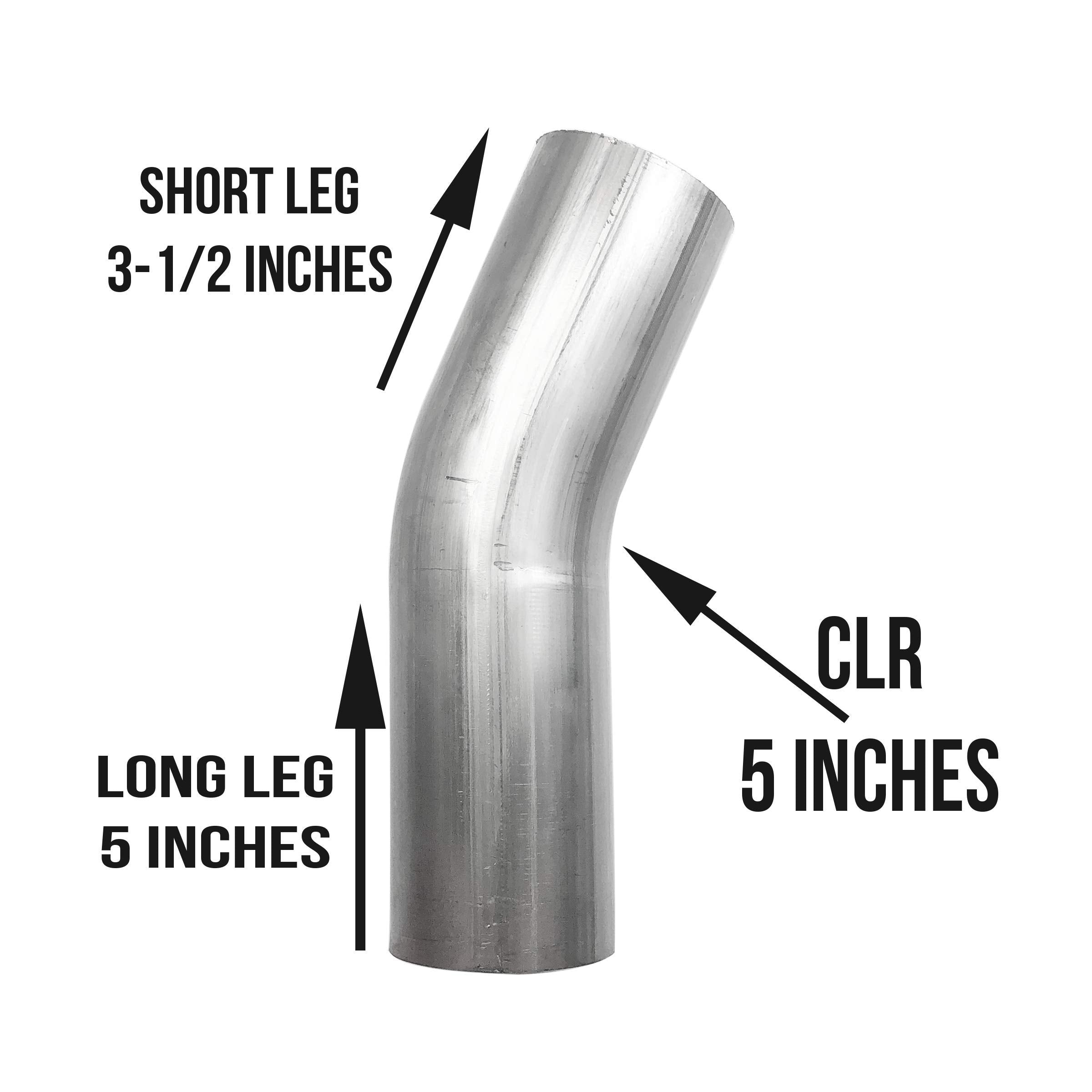 3'' 22.5 Degree Stainless Steel Exhaust Turbo Pipe Mandrel Bend Khaos Motorsports