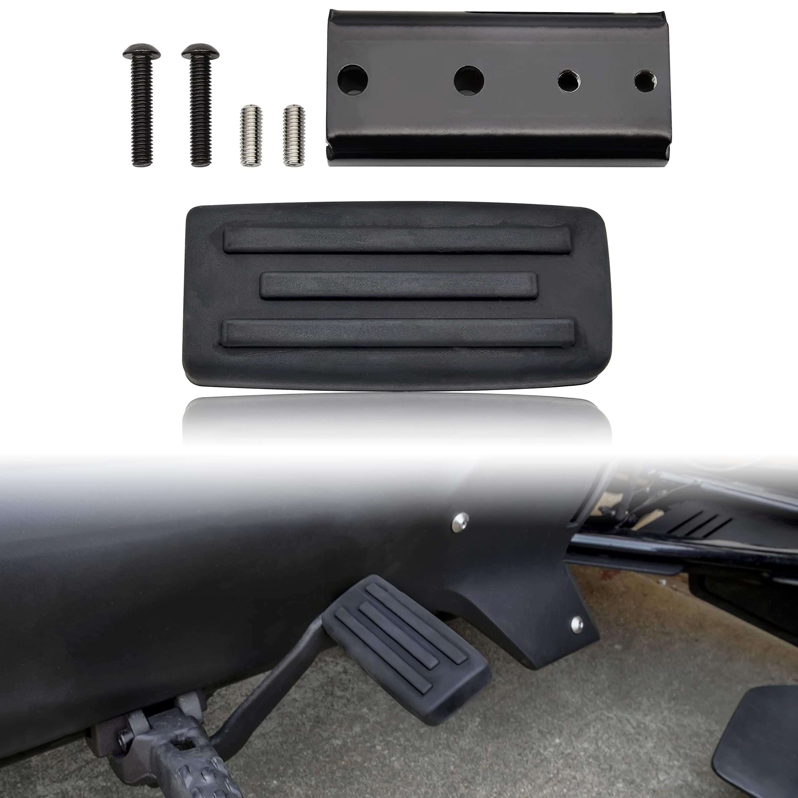 Sautvs Black Larger Brake Pedal For Can Am Ryker, Extended Brake Foot Rest Peg Pedal Footboards For Can-Am Ryker 600 900 Sport &