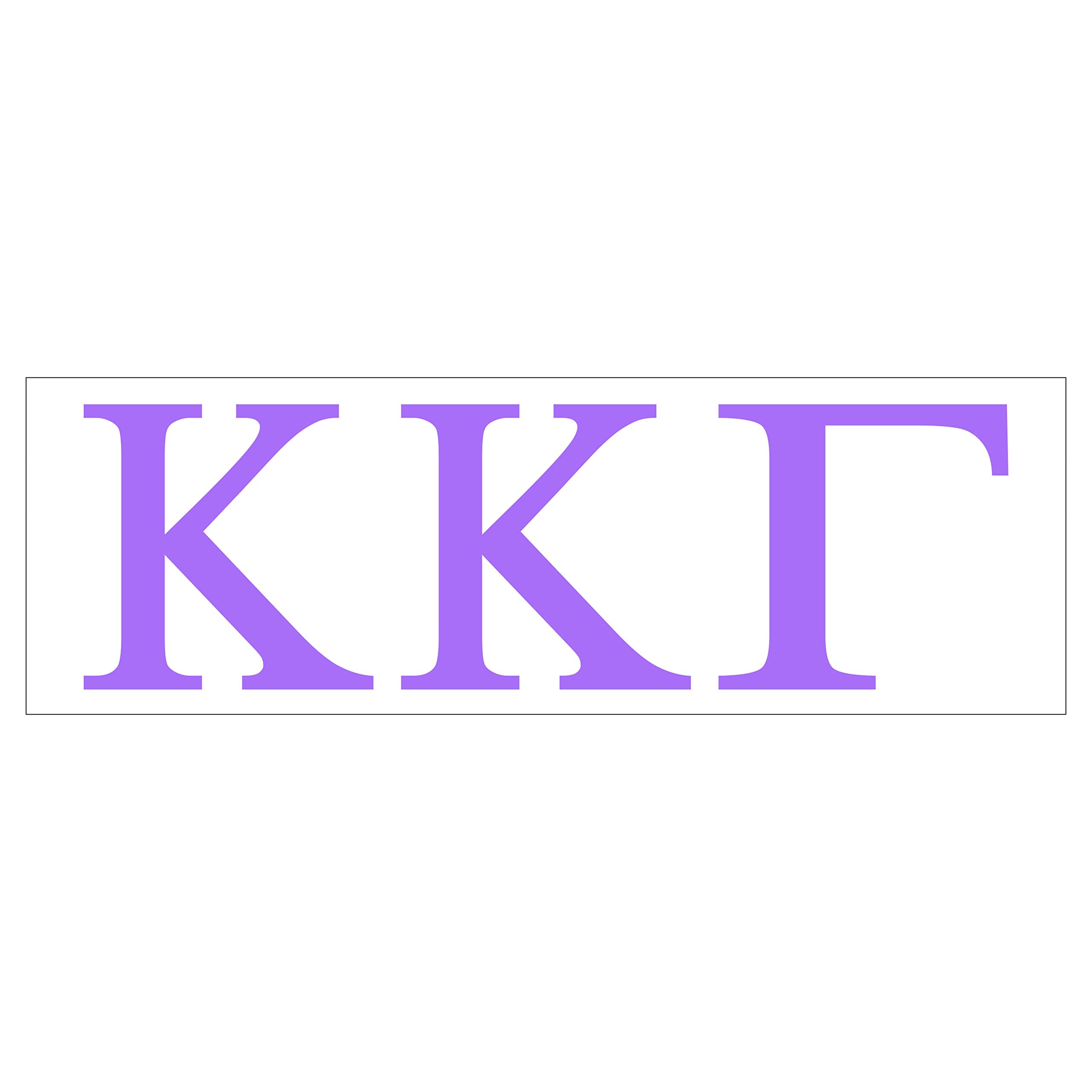 Pro-Graphx Kappa Kappa Gamma Greek Sorority Sticker Decal, 2.5 Inches Tall, Lilac