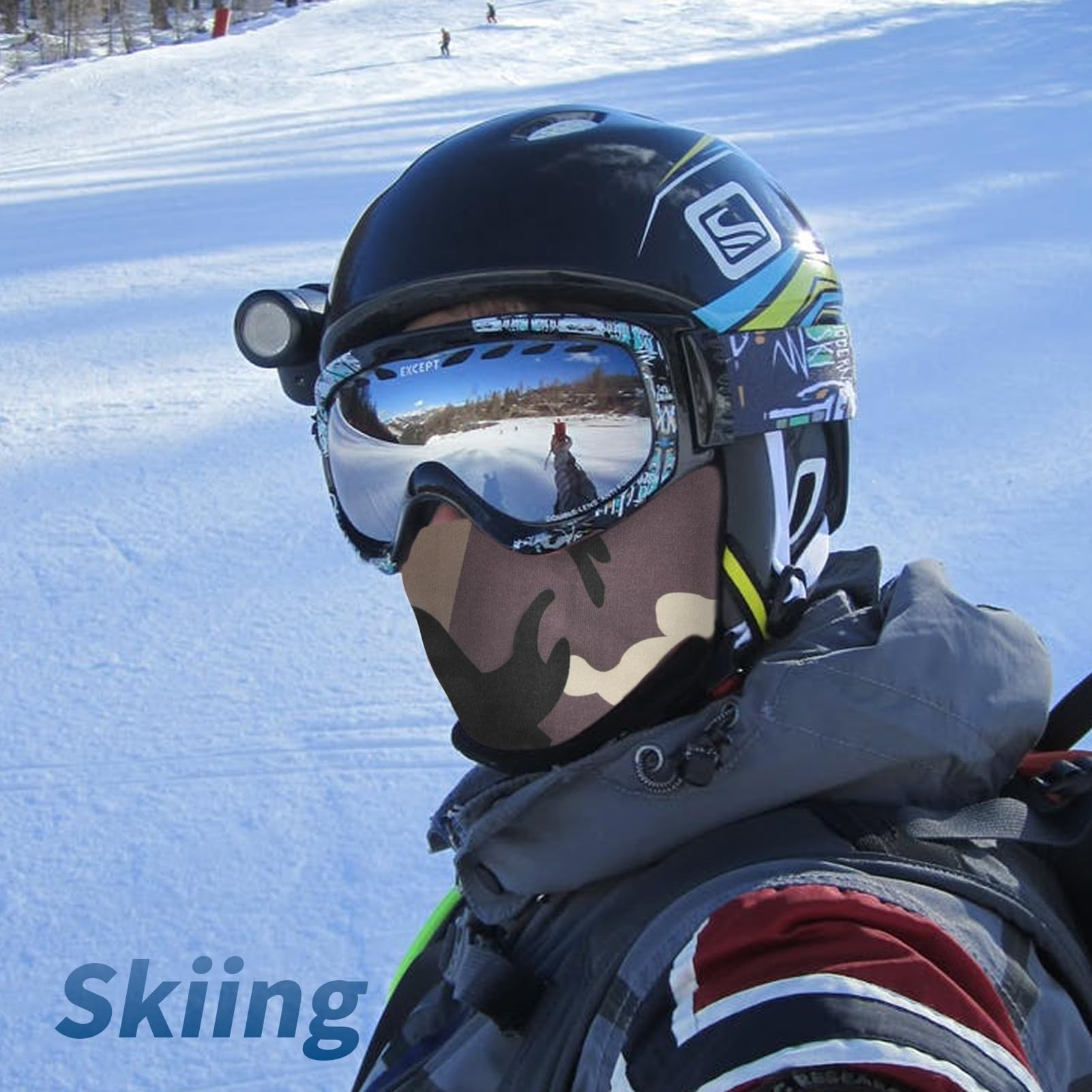 Yeslife Brown Ski Mask, Balaclava Face Mask For Men And Women, Skiing, Snowboarding, Motorcycle, Uv Protection & Wind Protection