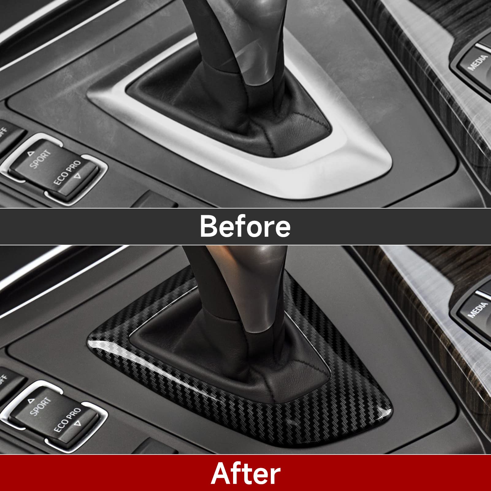 Car Gear Shift Frame Cover Trim Sticker Decals Fit For Bmw F20 F21 F22 F23 F30 F31 F32 F33 F34 F35 F36 Accessories (Style C)