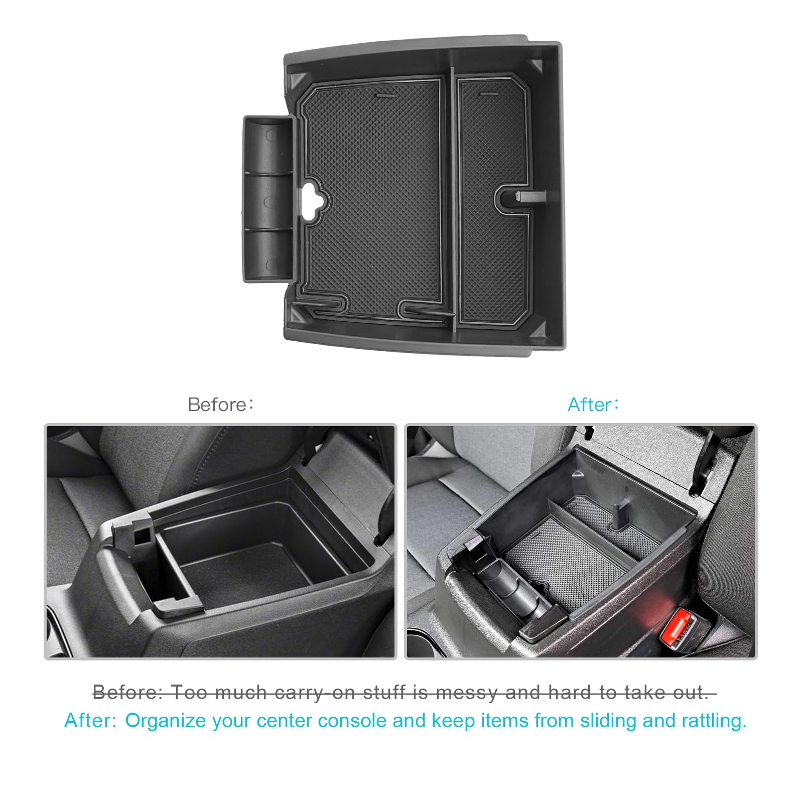 Cdefg For 2023 2024 2025 Colorado Canyon Center Console Organizer Tray For 2023-2025 Chevy Colorado Gmc Canyon Middle Console Organizer Armrest Storage Box 2024 Colorado 2025 Canyon Truck Accessory