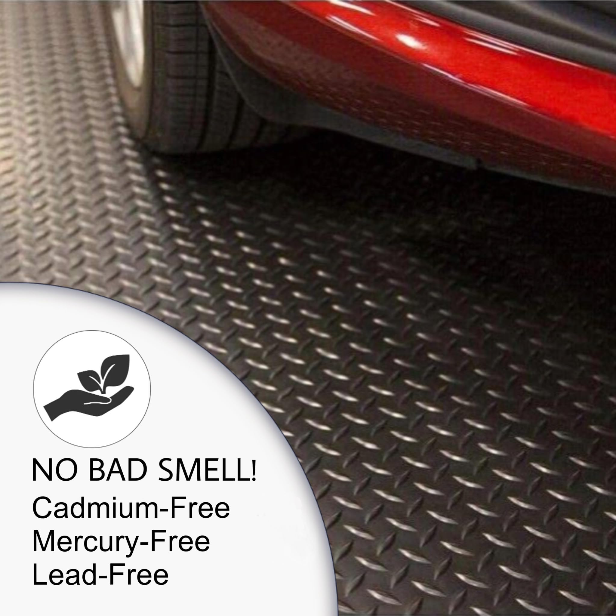 SEAL 4 x 20 Ft Premium Garage Floor Mat, 2.8mm Thickened Black Commercial Grade Heavy Duty Parking Mat for Garage Floor, Golf Ca