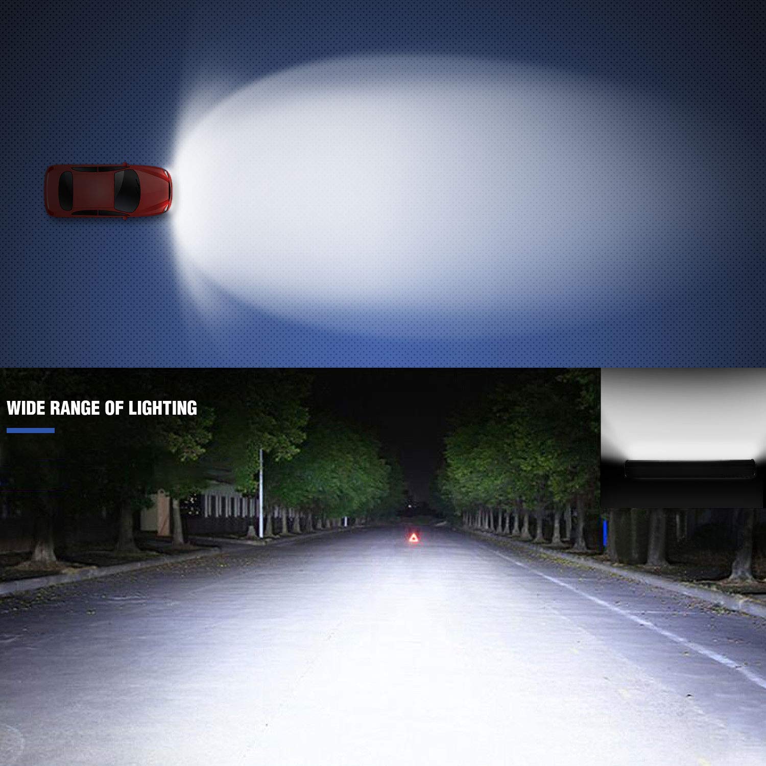 Nilight Zh409 20 Inch 420W Triple Row Flood Spot Combo 42000Lm Led Light Bar With Heavy Duty Off-Road Wiring Harness, 2 Years Wa